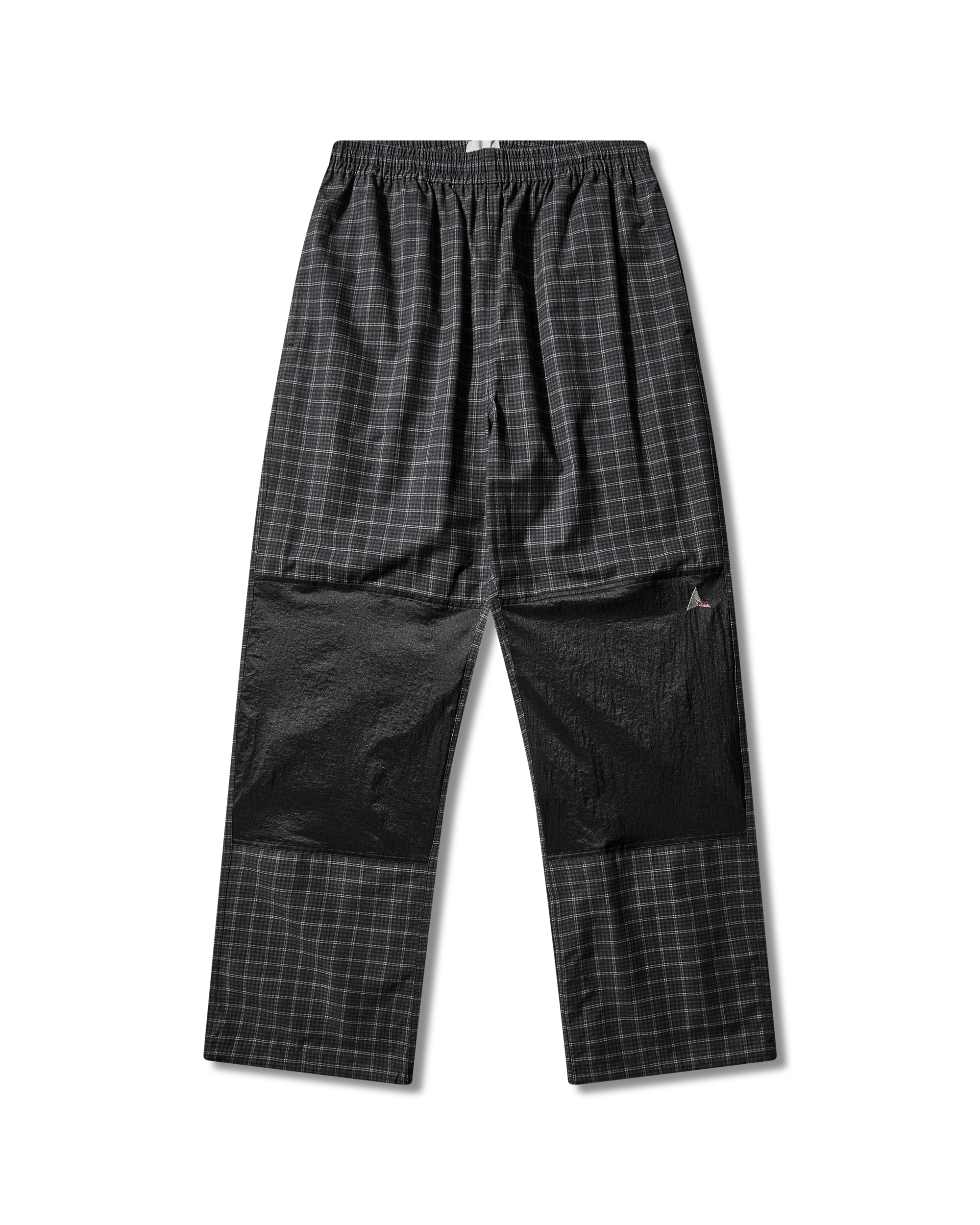 ROA Aair Floweave Printed Check Elasticated Waistband Pants J325399-S-Black 9