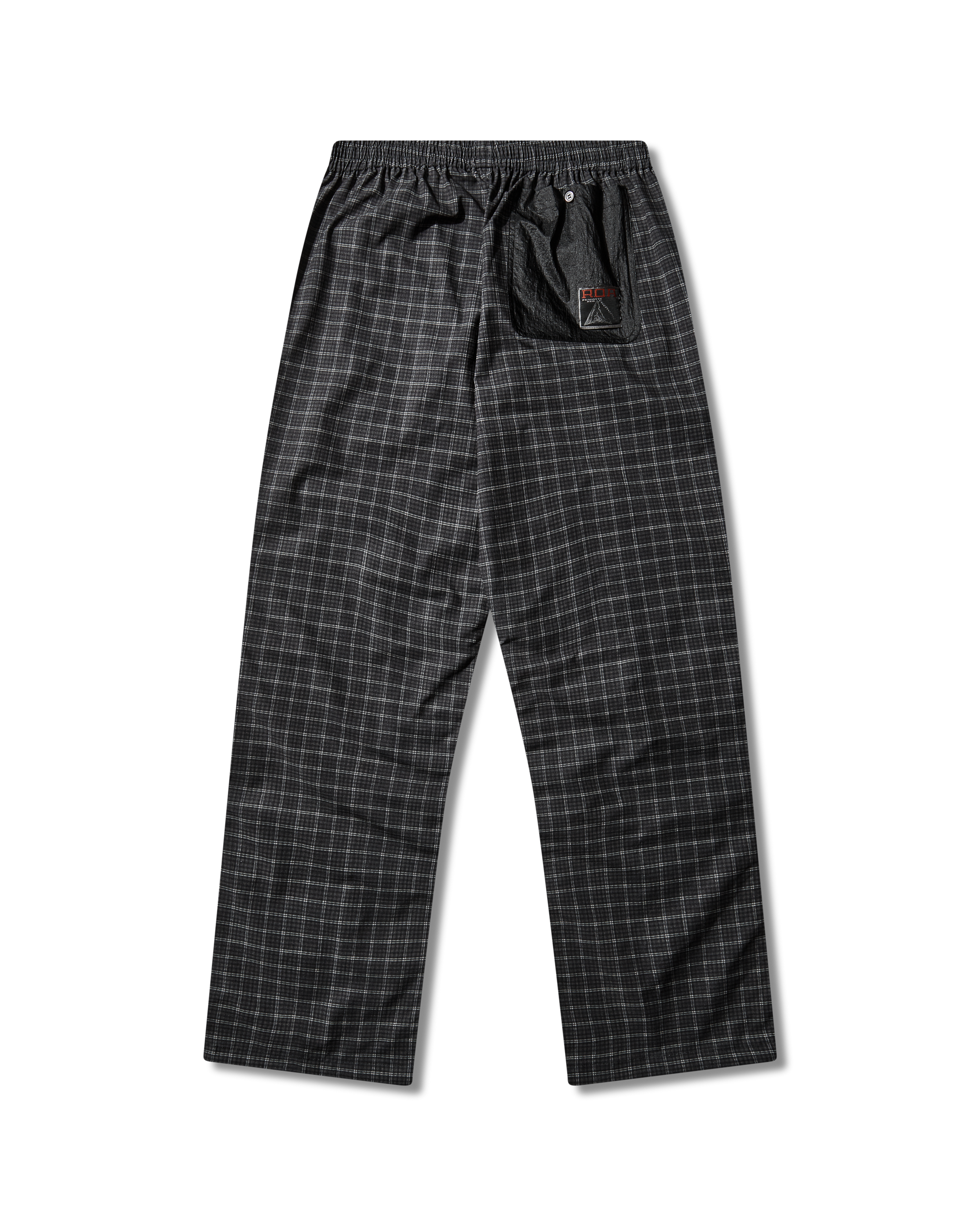 ROA Aair Floweave Printed Check Elasticated Waistband Pants J325399-S-Black 10