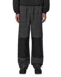 Thumbnail Aair Floweave Printed Check Elasticated Waistband Pants Anthracite