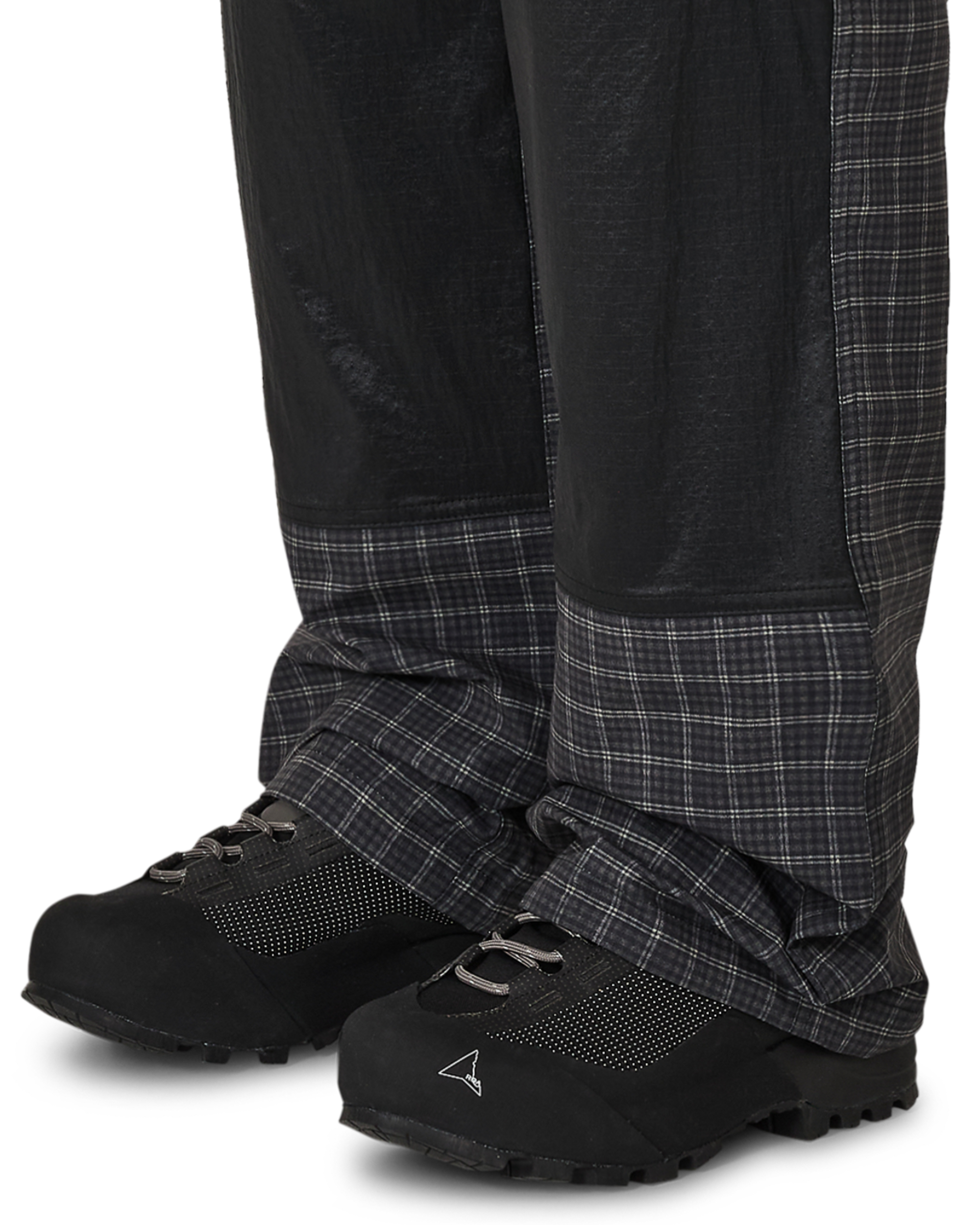 ROA Aair Floweave Printed Check Elasticated Waistband Pants J325399-S-Black 6