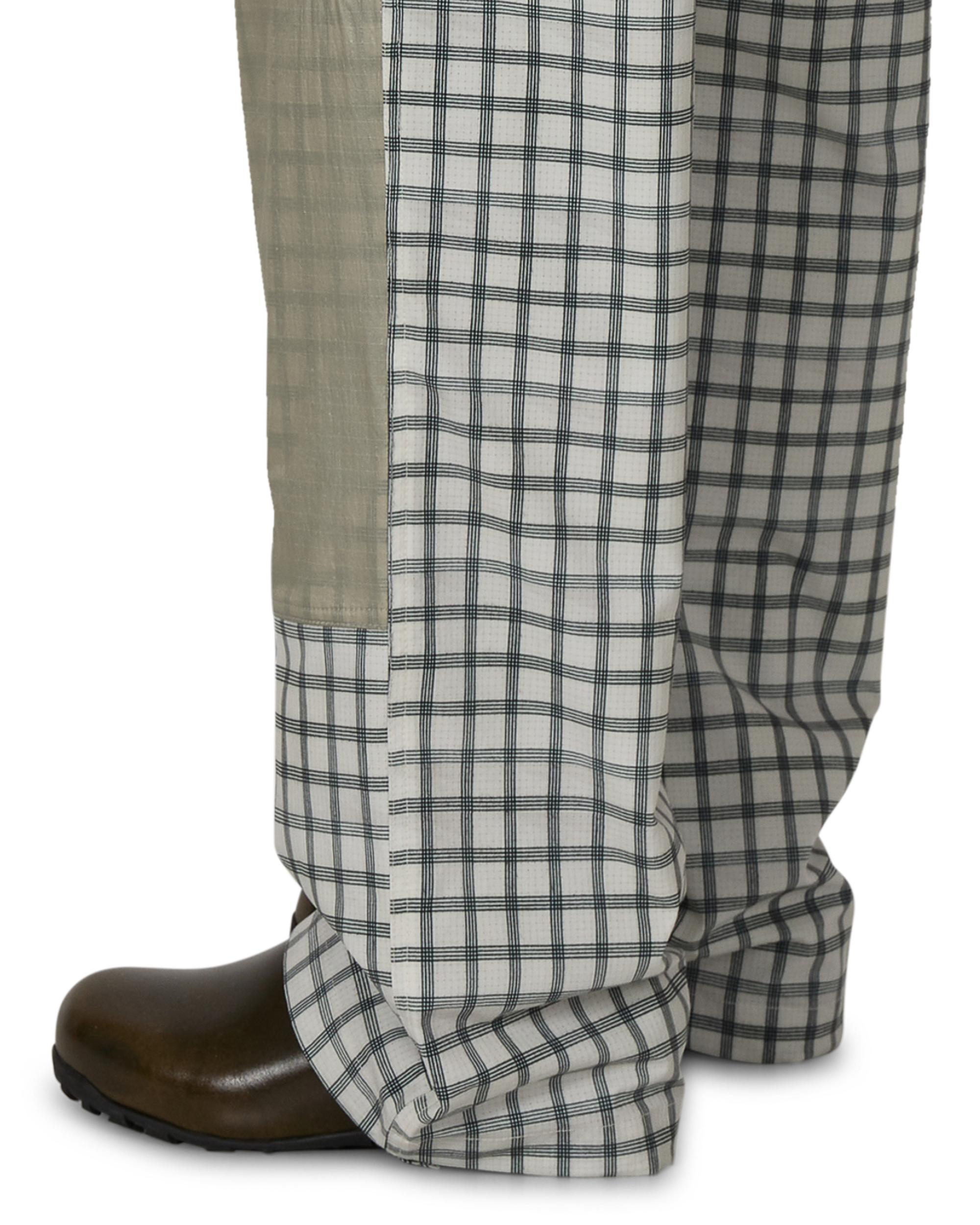 ROA Aair Floweave Printed Check Elasticated Waistband Pants J325400-S-White 8