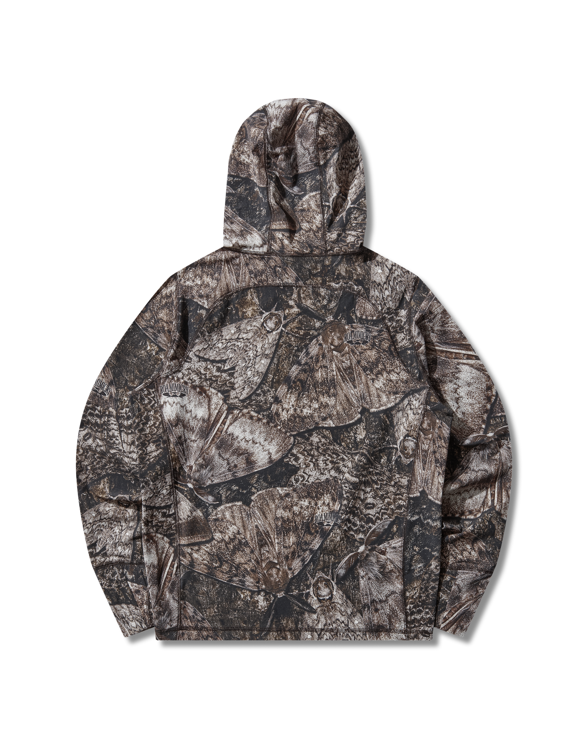 ROA Lio Upf Plus 50 Baselayer Moth Print Long Sleeve Hoodie J325401-S-Brown 10