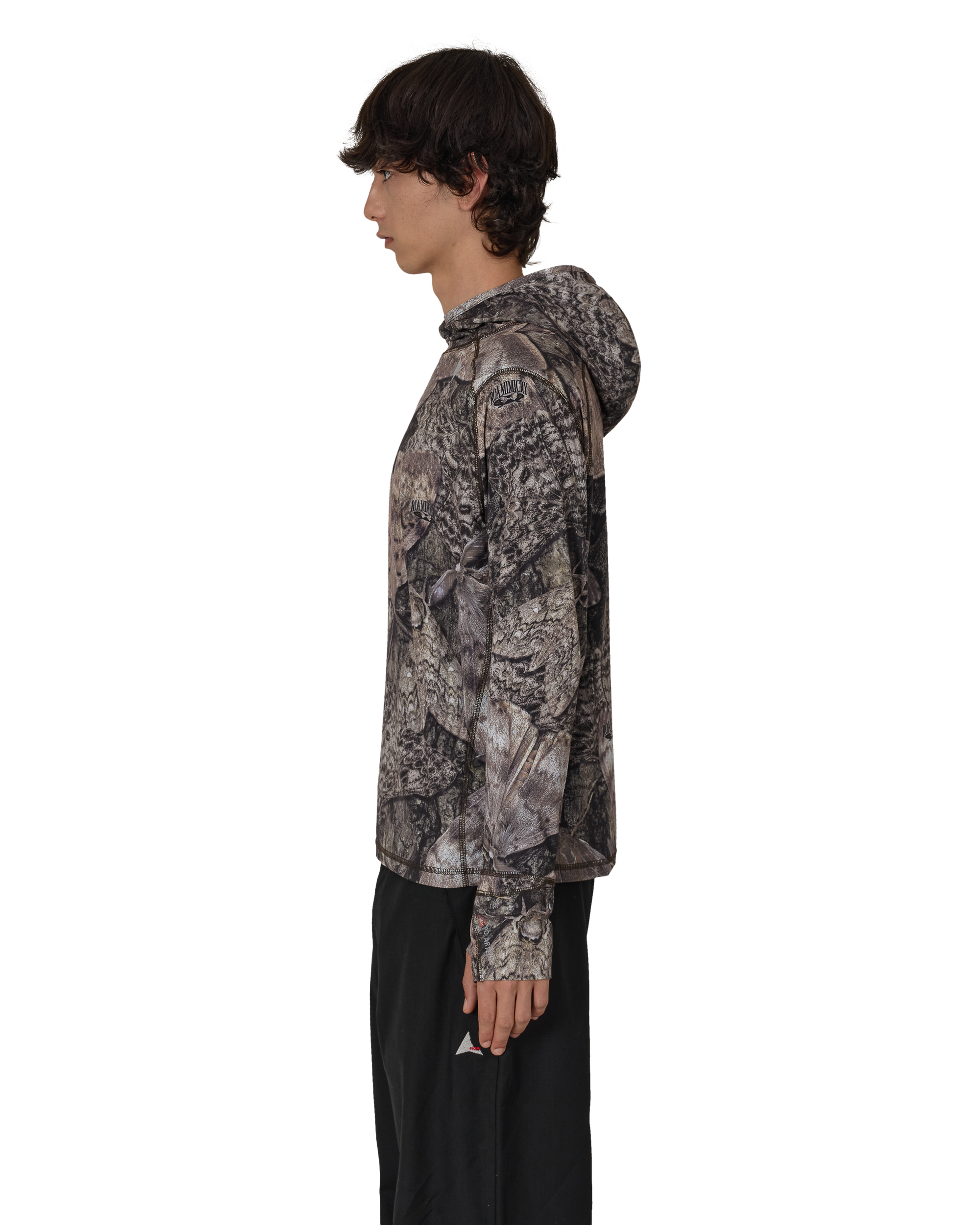 ROA Lio Upf Plus 50 Baselayer Moth Print Long Sleeve Hoodie J325401-S-Brown 2