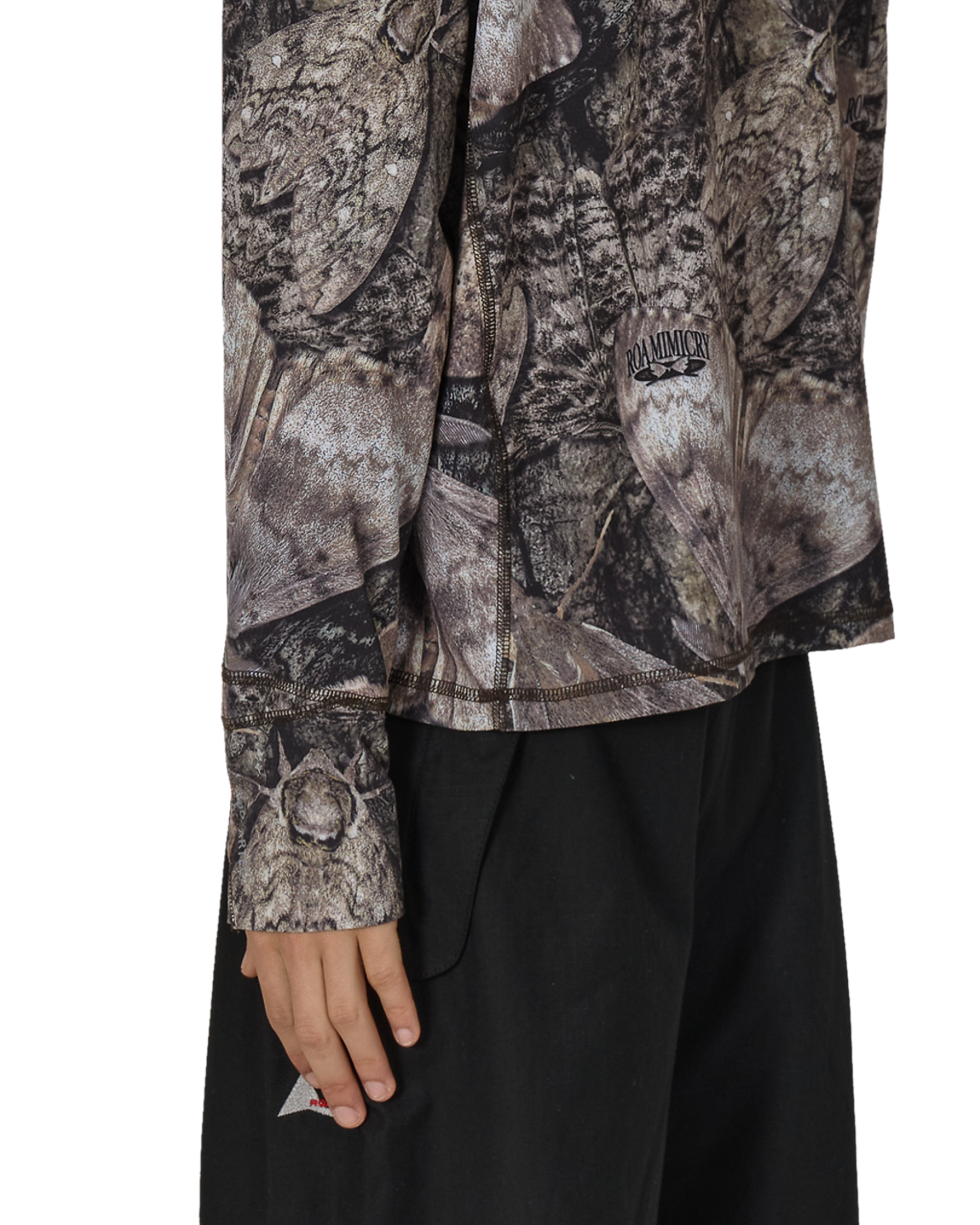 ROA Lio Upf Plus 50 Baselayer Moth Print Long Sleeve Hoodie J325401-S-Brown 8