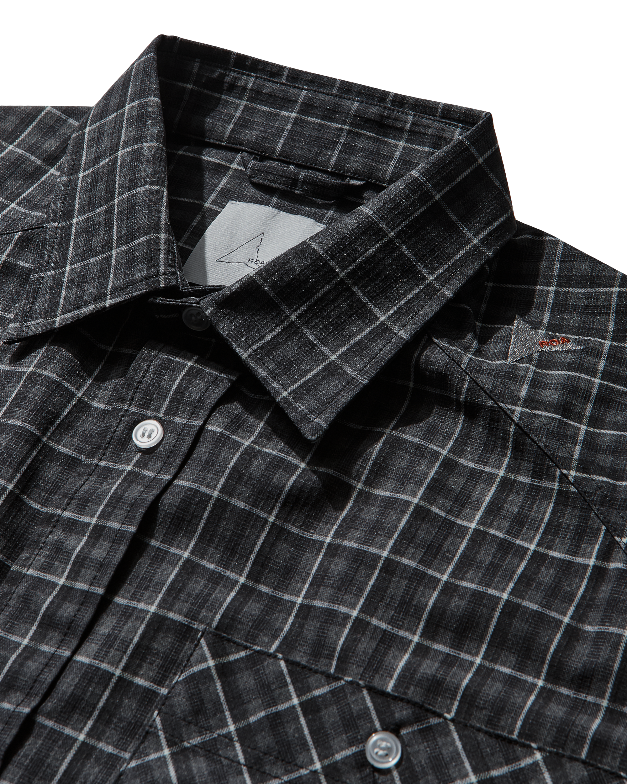 ROA Aair Floweave Printed Check Short Sleeve Shirt J325402-S-Grey 12