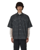Thumbnail Aair Floweave Printed Check Short Sleeve Shirt Grey