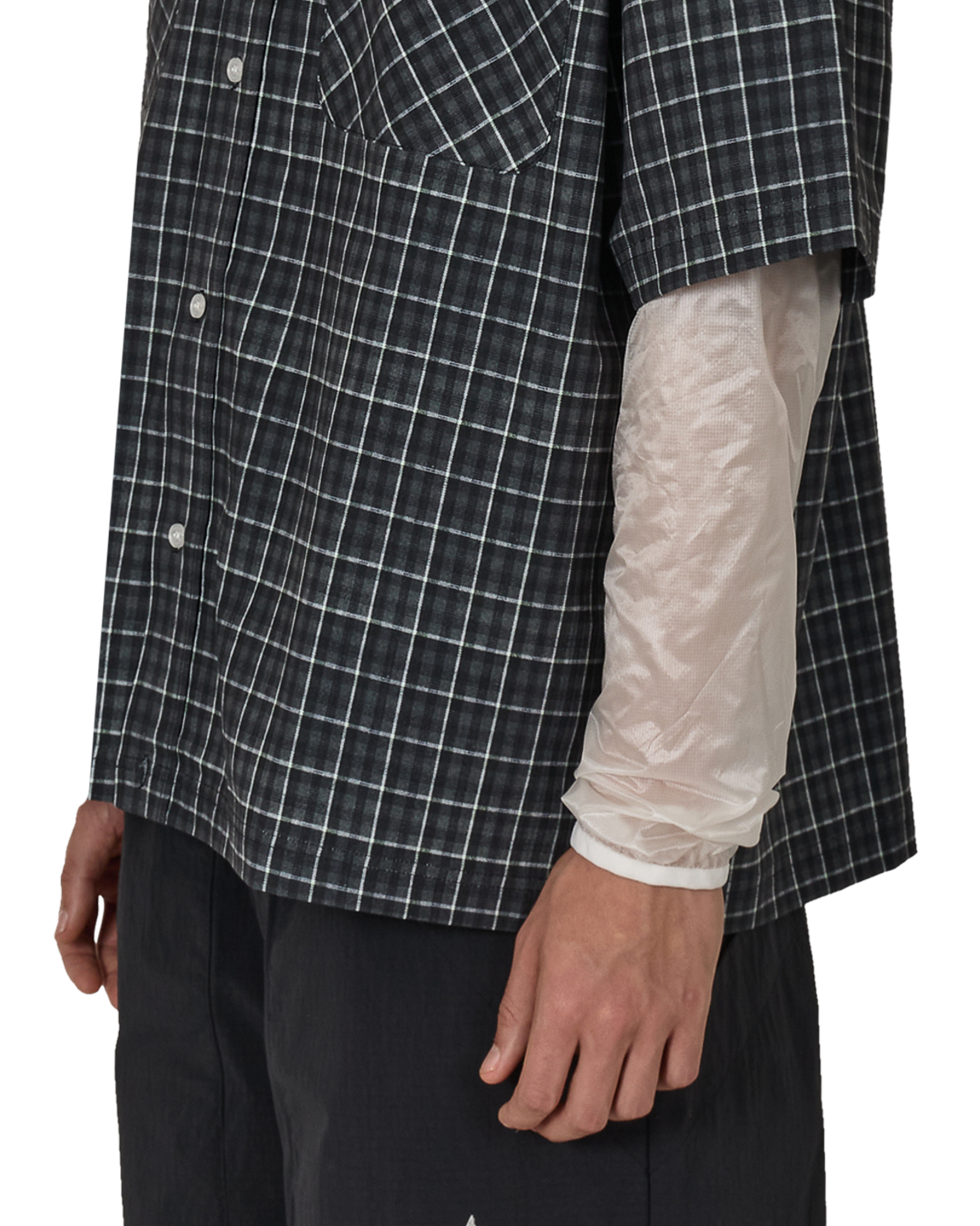 ROA Aair Floweave Printed Check Short Sleeve Shirt J325402-S-Grey 6