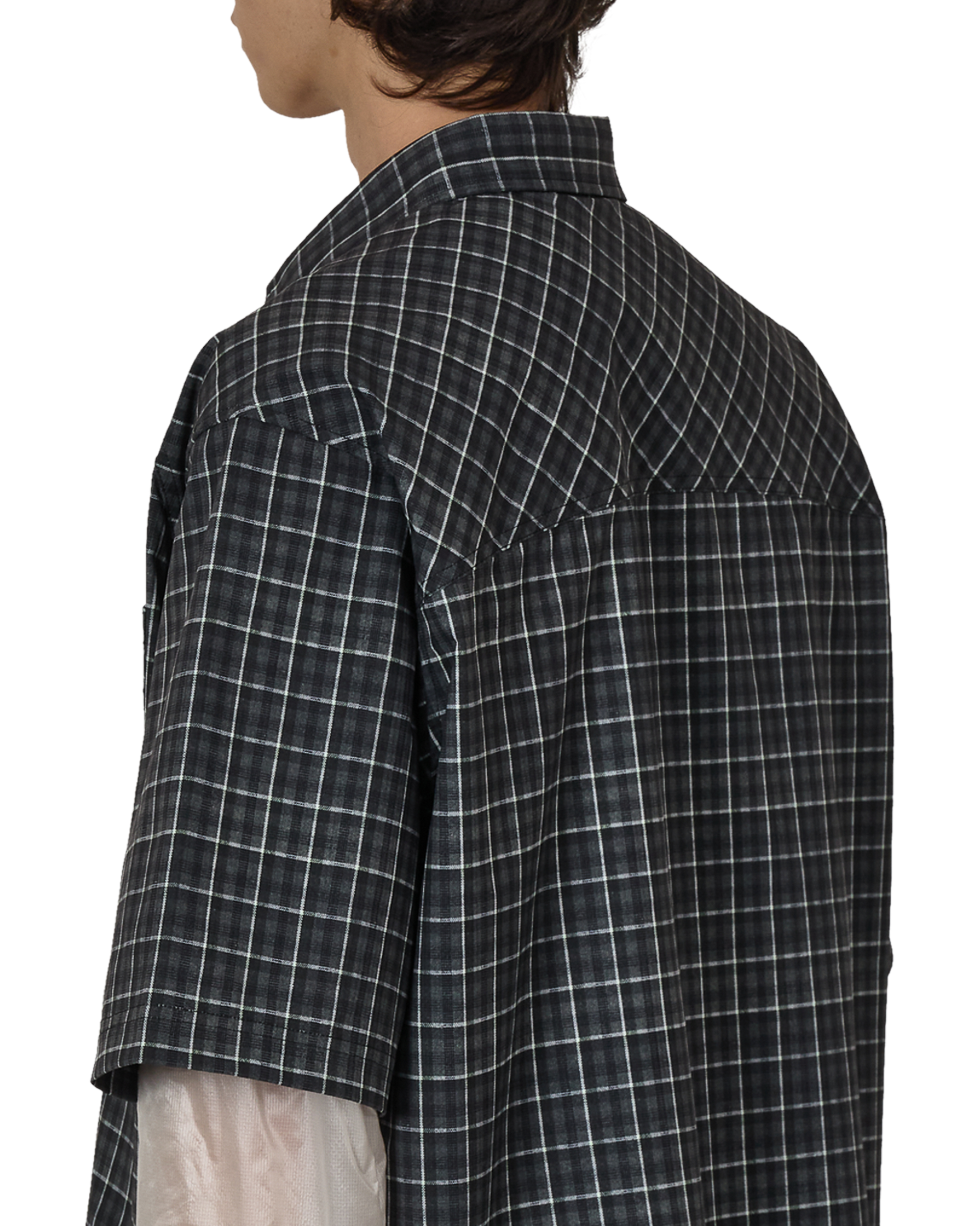 ROA Aair Floweave Printed Check Short Sleeve Shirt J325402-S-Grey 7