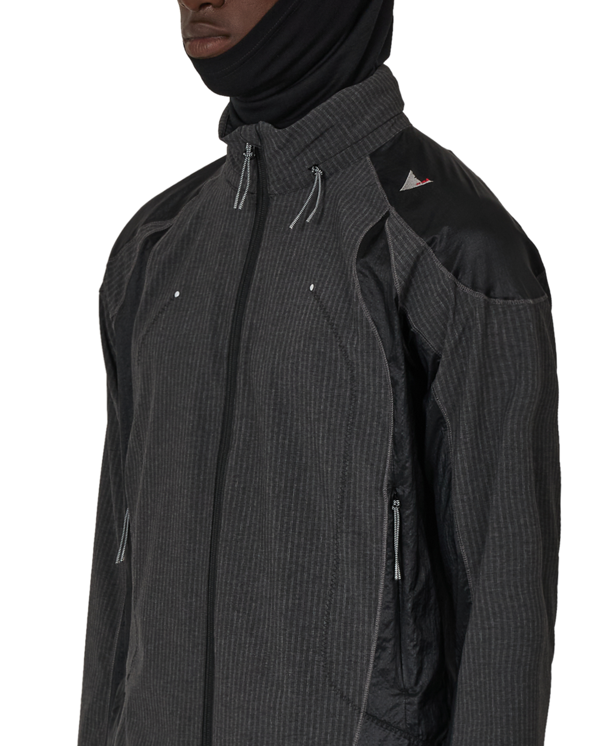 ROA Numb Pinstriped Hooded Wind Jacket J325407-S-Black 5