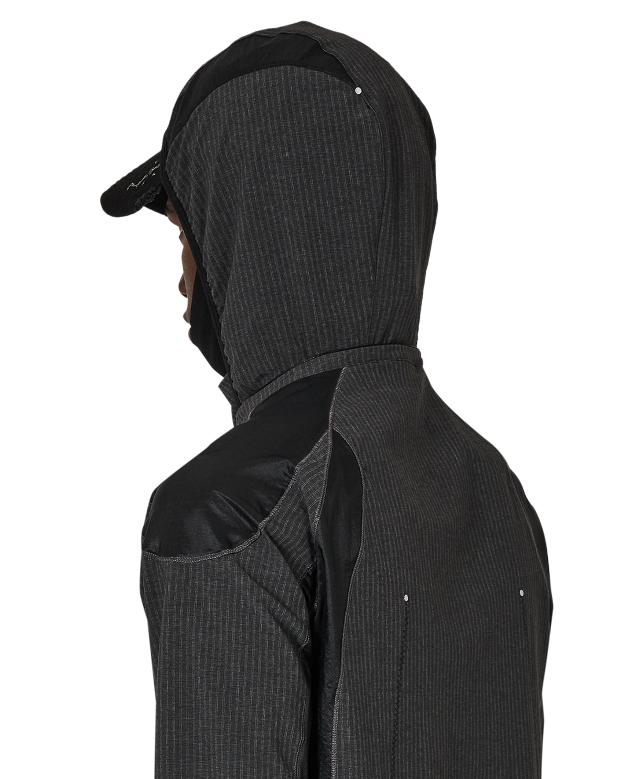 ROA Numb Pinstriped Hooded Wind Jacket J325407-S-Black 7