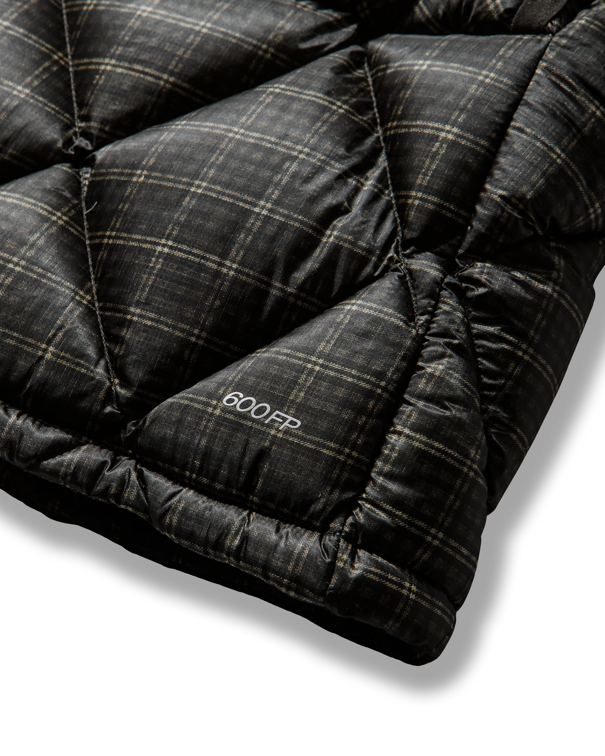 ROA Nuna 600 Fill Power Printed Check Hooded Down Vest J325408-S-Black 12