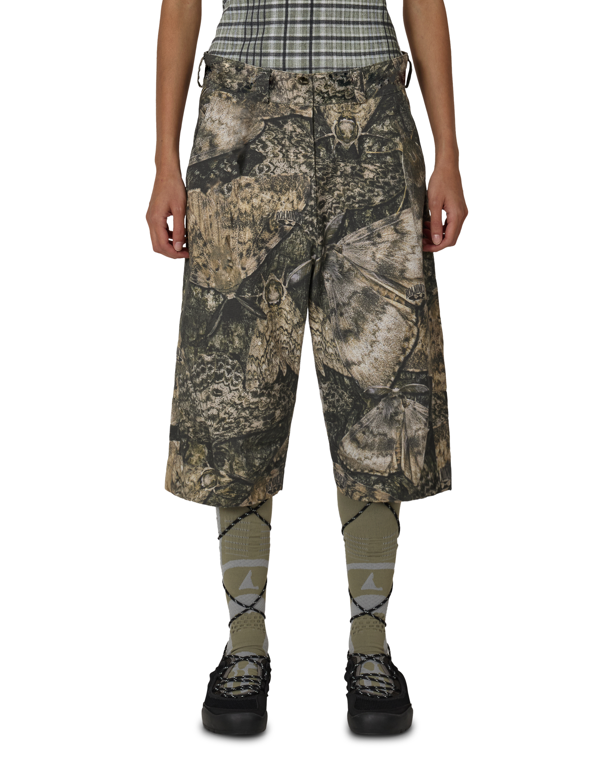 ROA Women's Siera Moth Print 3/4 Pant Brown J325417-XS-Brown front