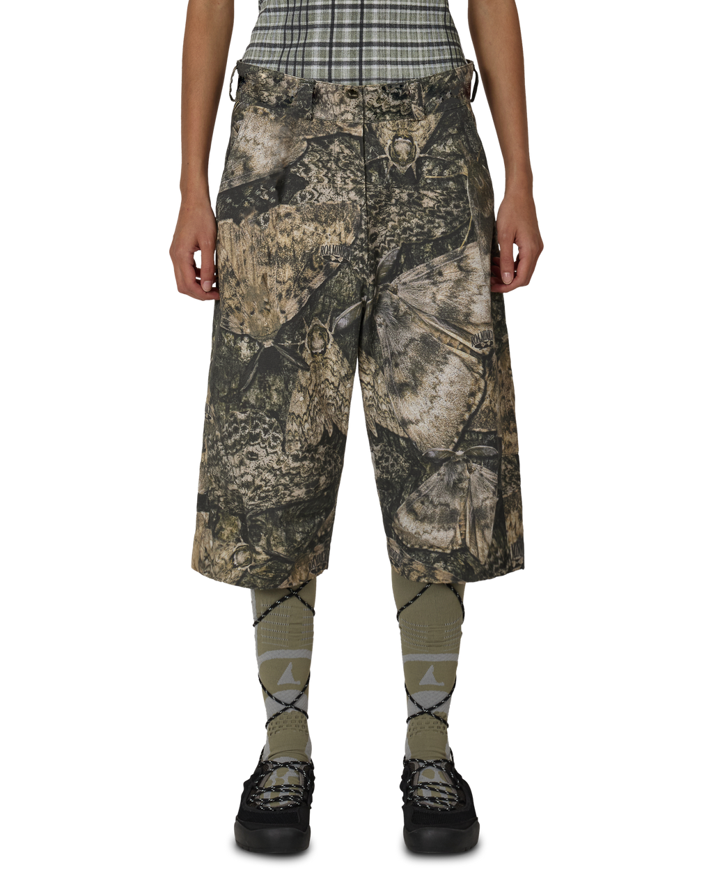 ROA Women's Siera Moth Print 3/4 Pant Brown J325417-XS-Brown front