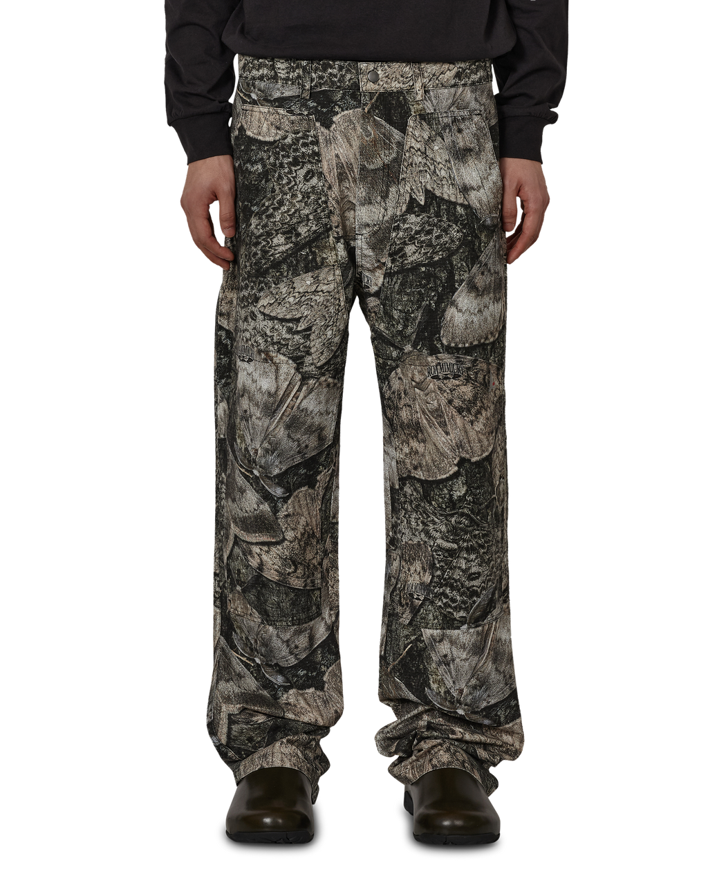 ROA Fomes Moth Print Double Knee Pant J325420-S-Brown front