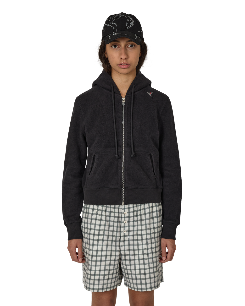 ROA Guniy Inside Out Zip-Up Baby Hoodie J325455-XS-Black front