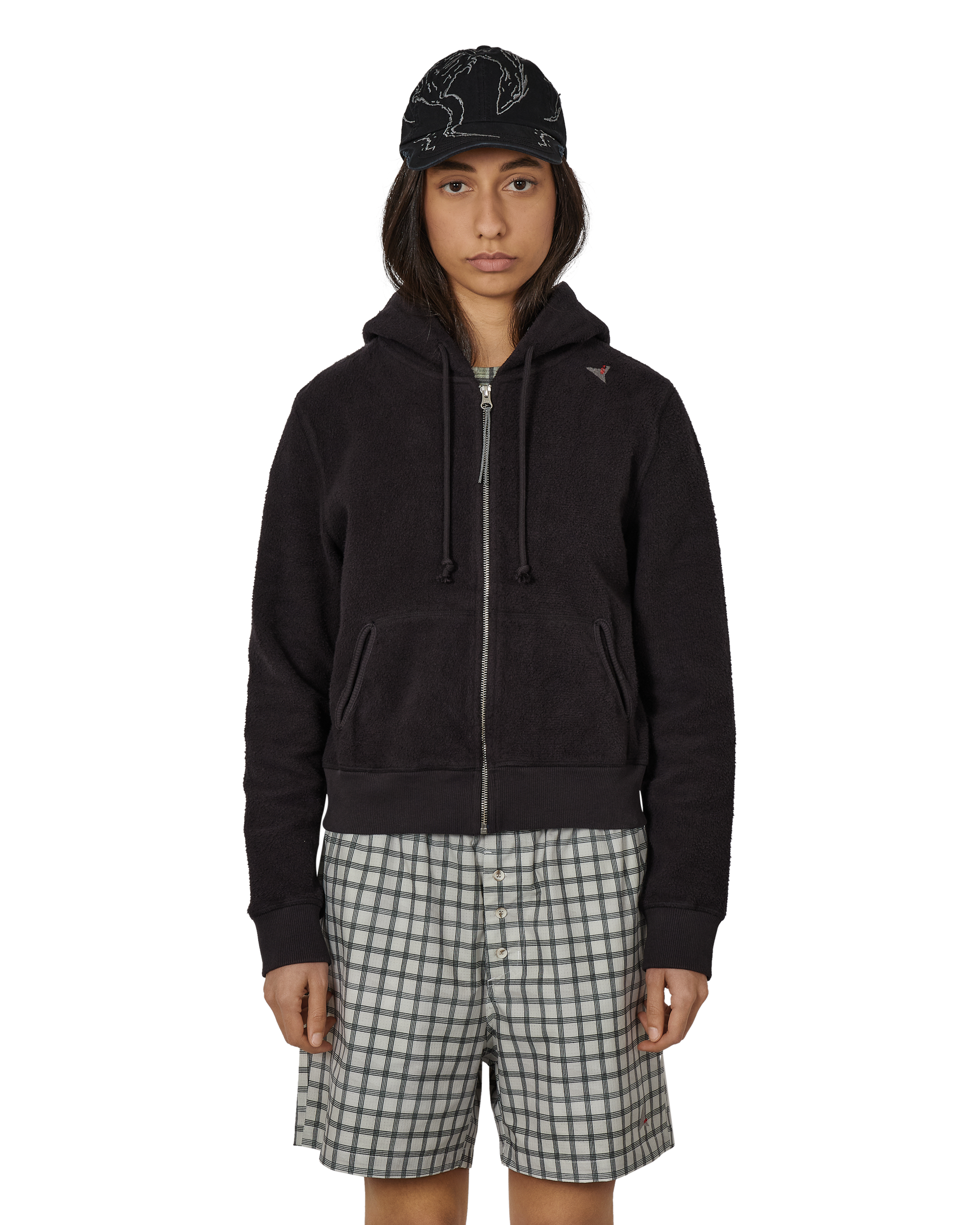 ROA Guniy Inside Out Zip-Up Baby Hoodie J325455-XS-Black front