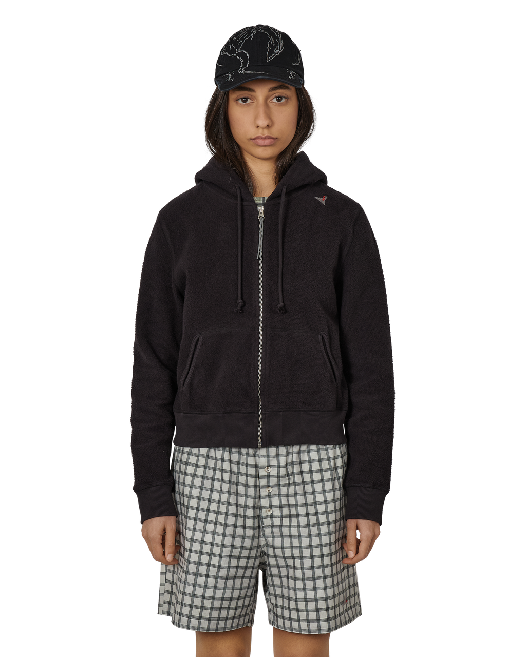 ROA Guniy Inside Out Zip-Up Baby Hoodie J325455-XS-Black front