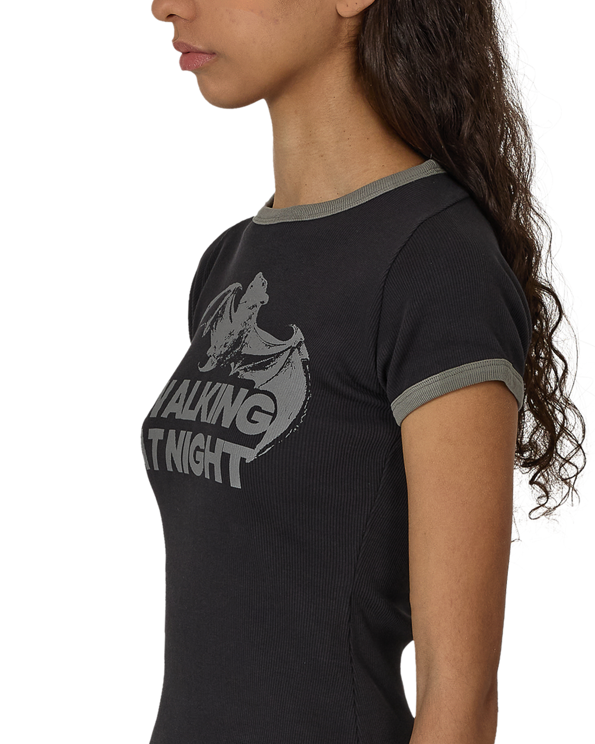 ROA Guniy Ribbed Baby Tee J325465-XS-Black 5