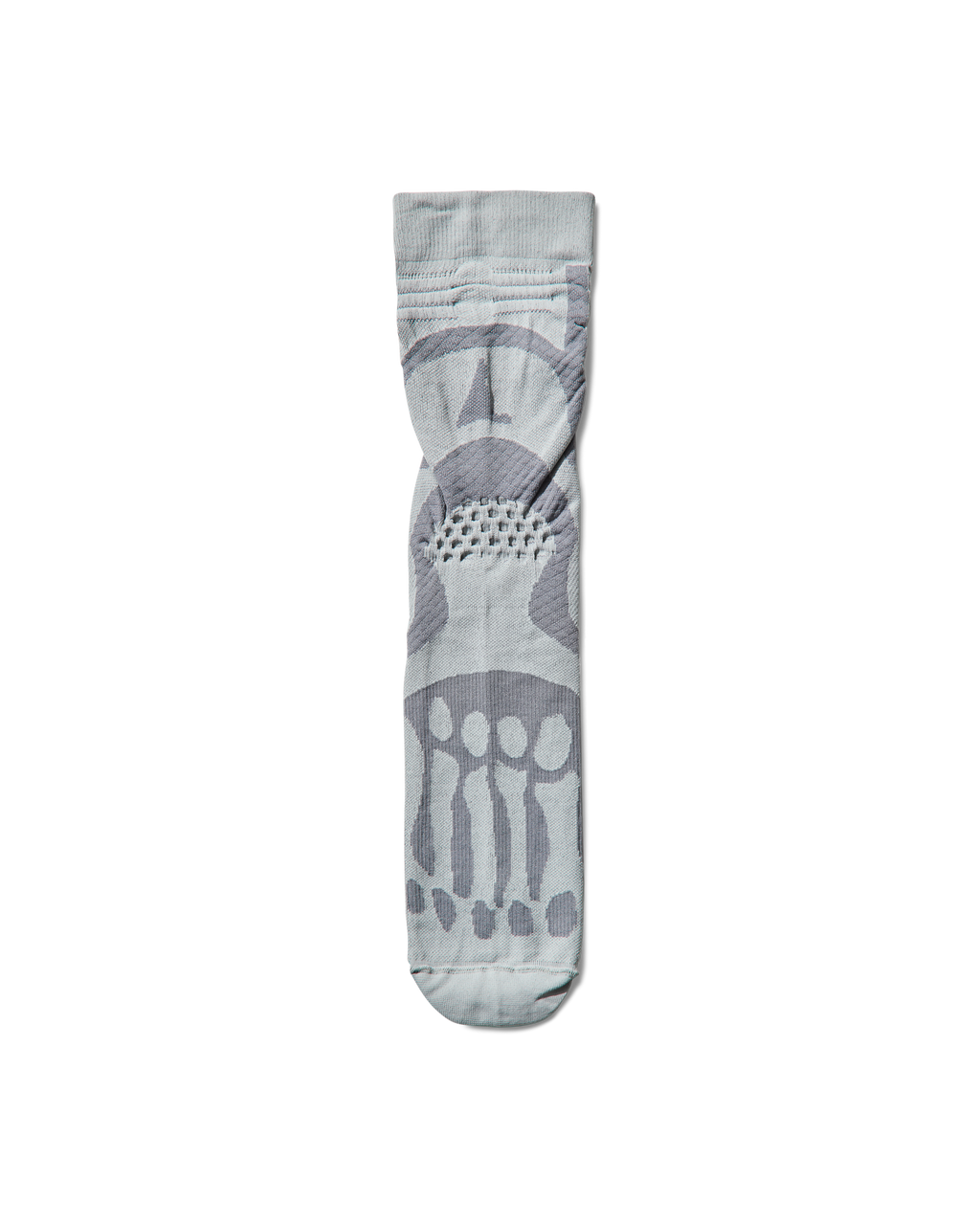 ROA Bones Logo Q-Skin Technical Crew Socks J326085-35-38-Grey front