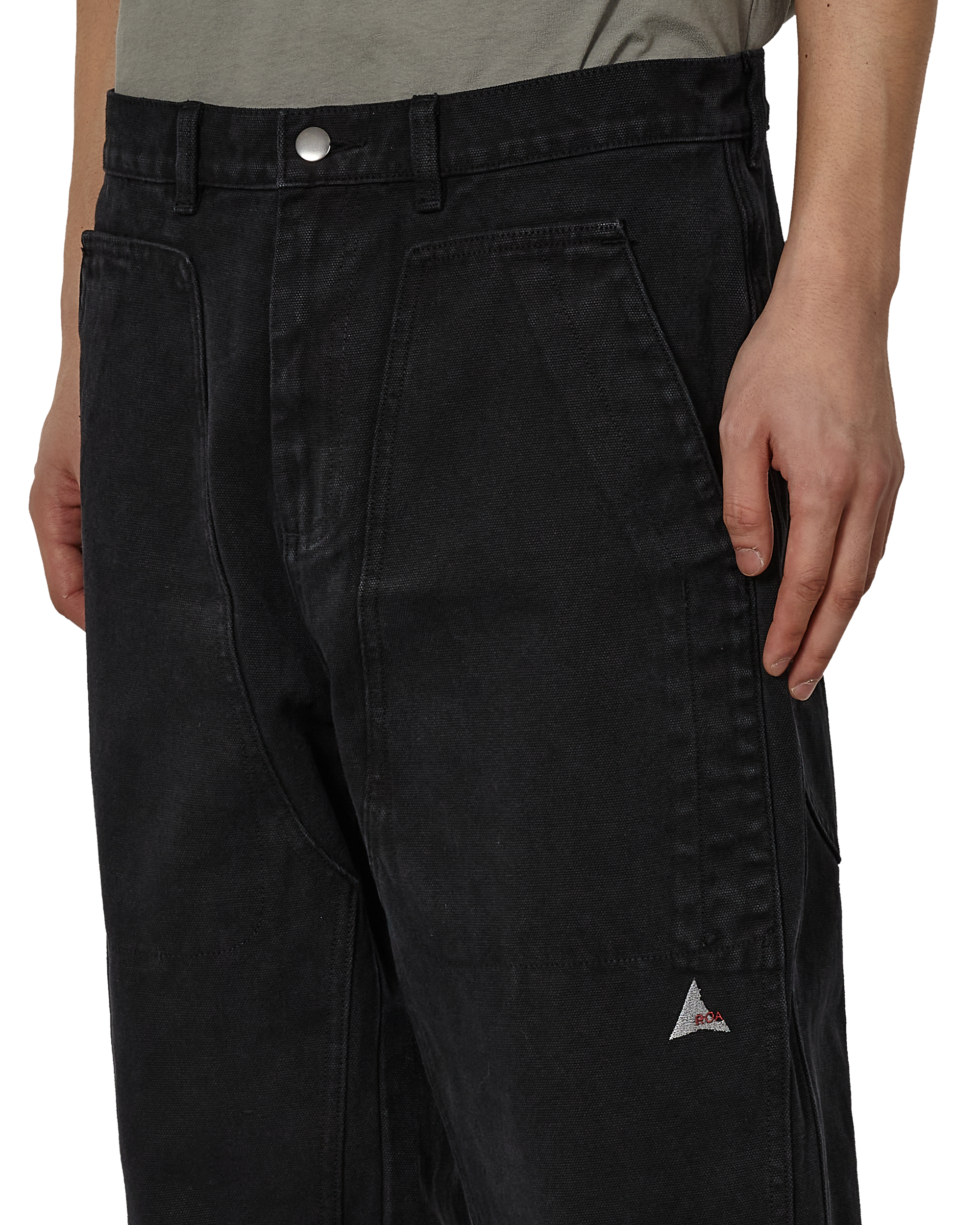 ROA Fomes Double Knee Washed Canvas Pant J328863-S-Black 5