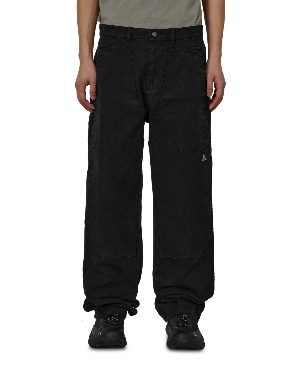 ROA Fomes Double Knee Washed Canvas Pant J328863-S-Black front