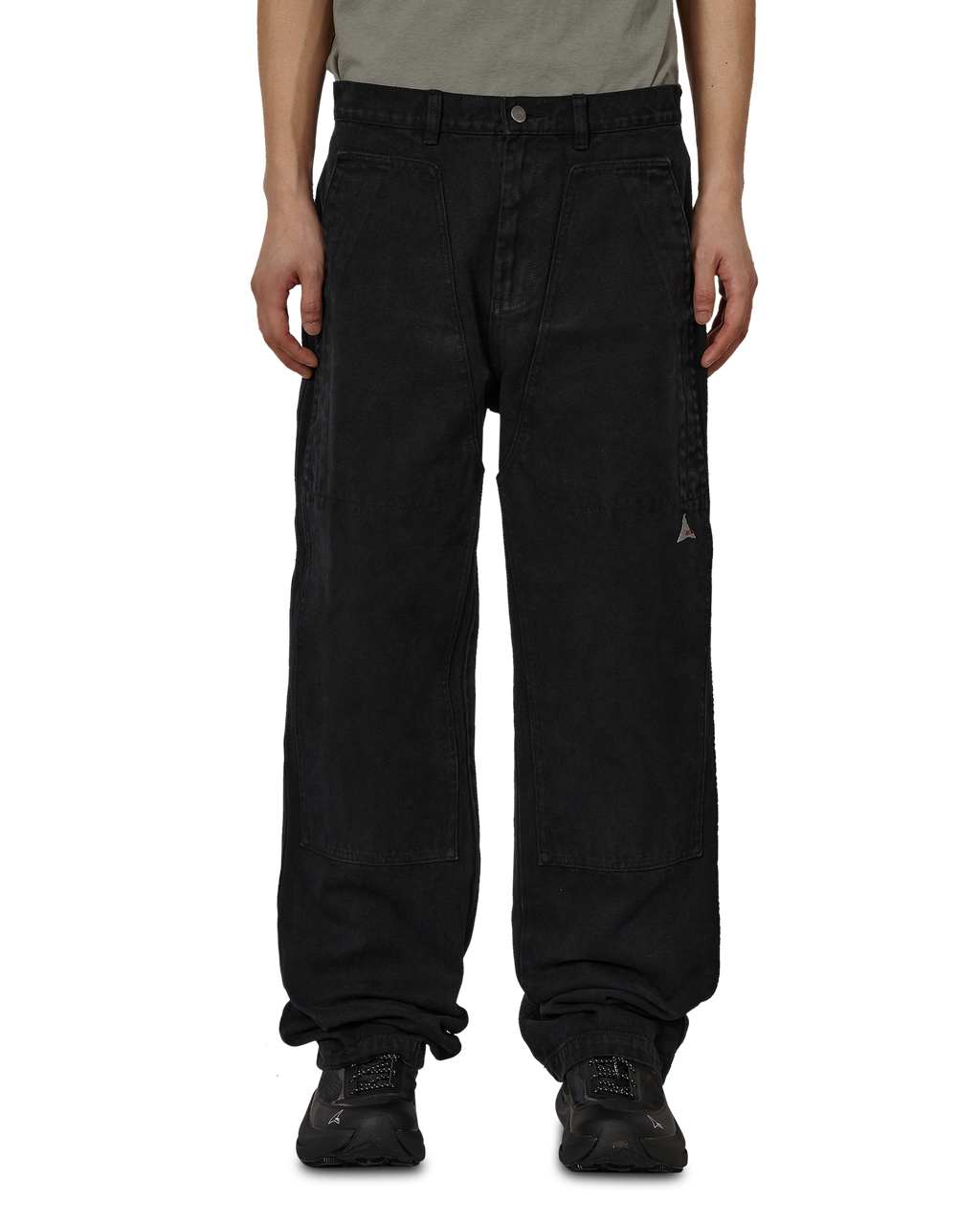 ROA Fomes Double Knee Washed Canvas Pant J328863-S-Black front