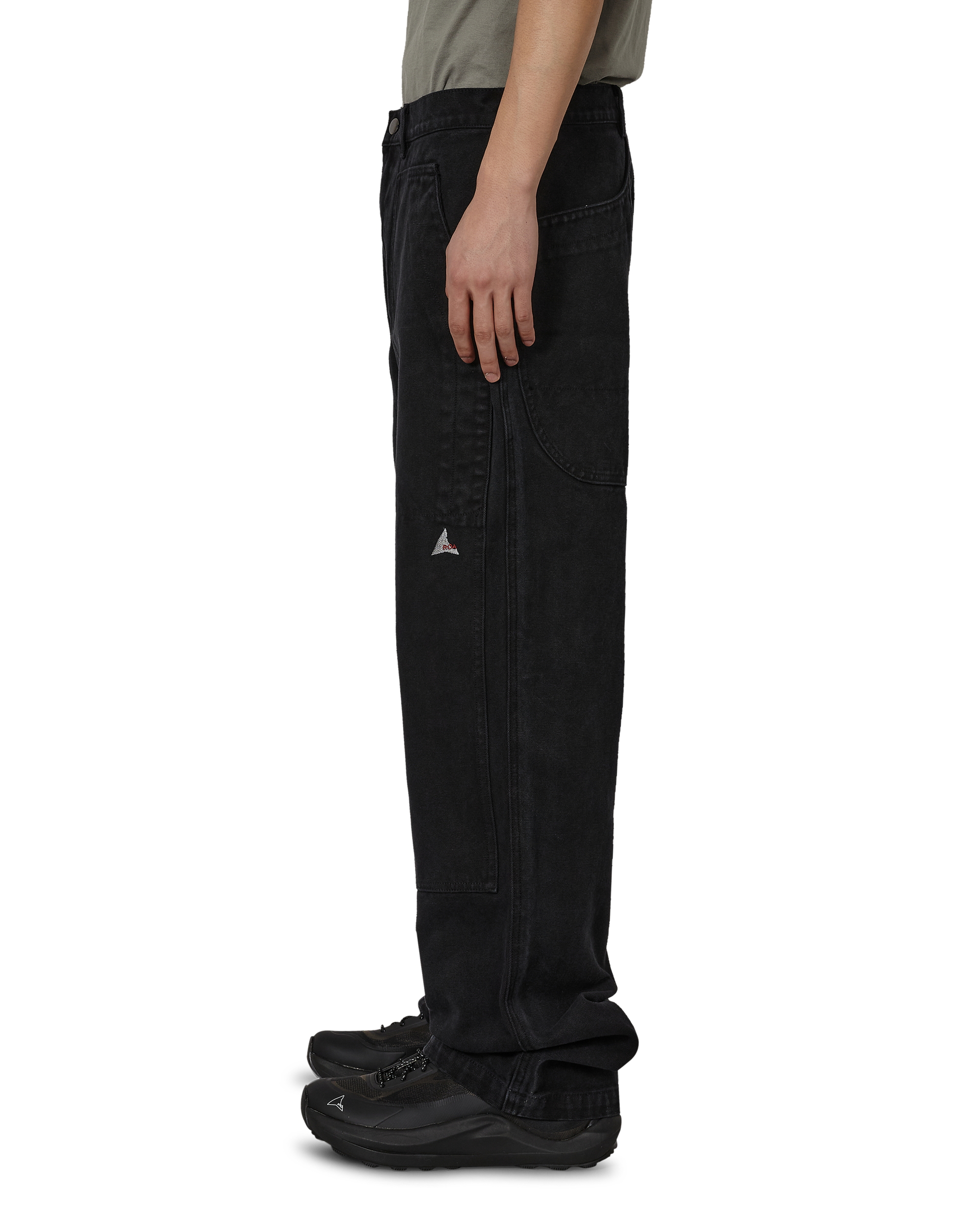 ROA Fomes Double Knee Washed Canvas Pant J328863-S-Black 2