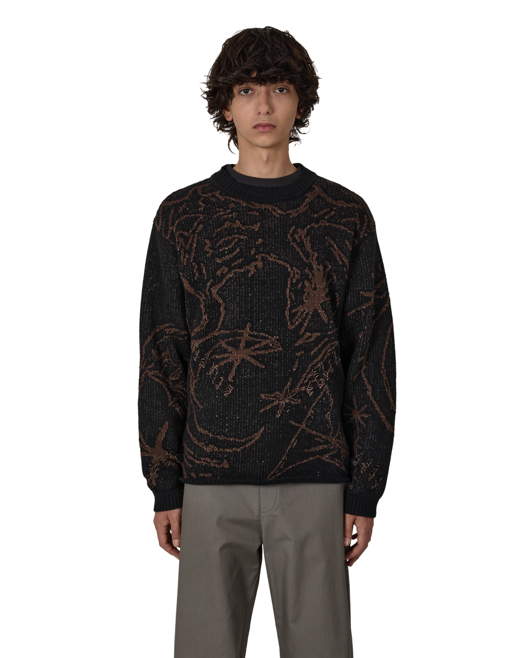 ROA Ryli Cotton Knit Crewneck J328925-S-Black front