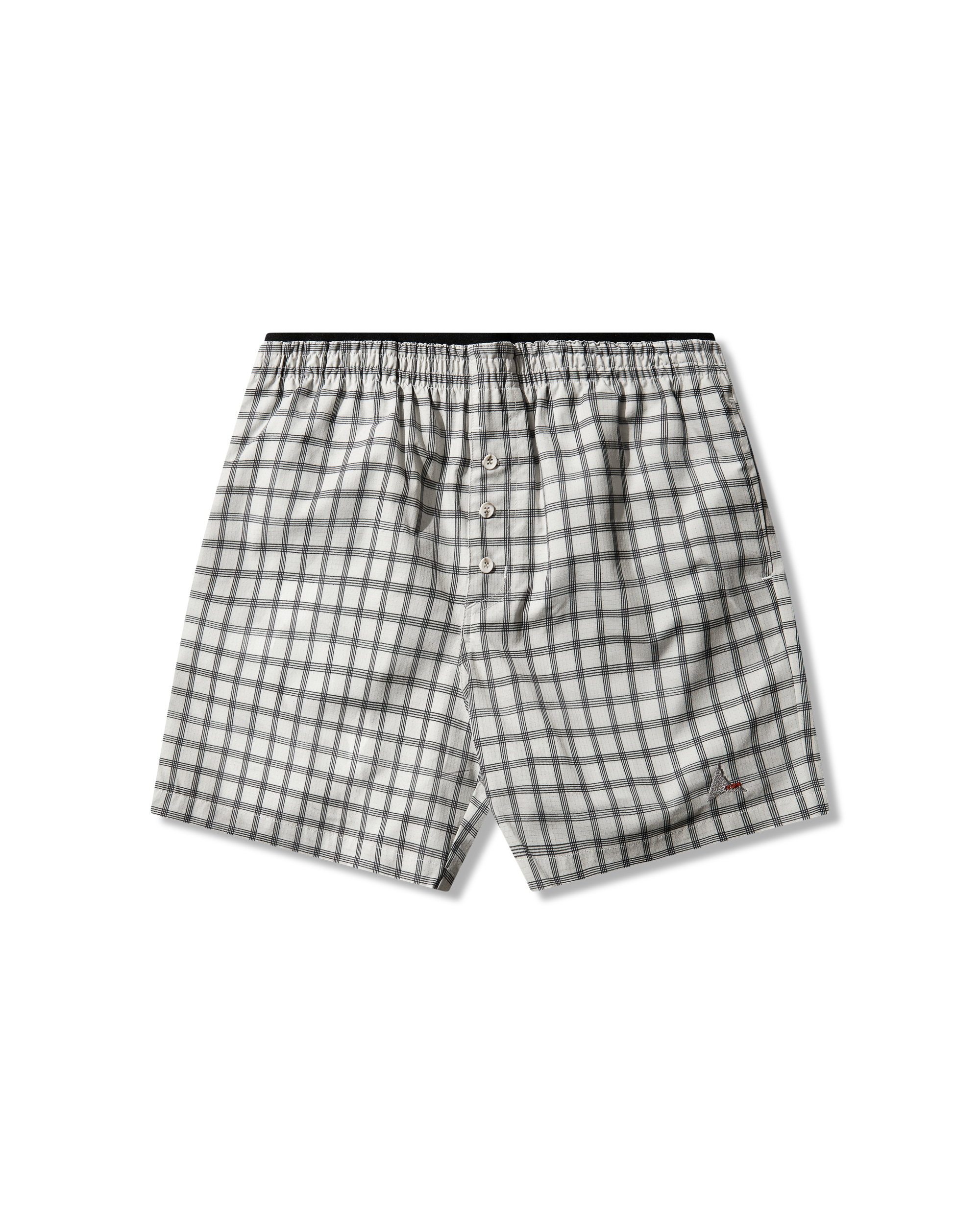 ROA Aair Floweave Printed Check Shorts J330189-XS-White front