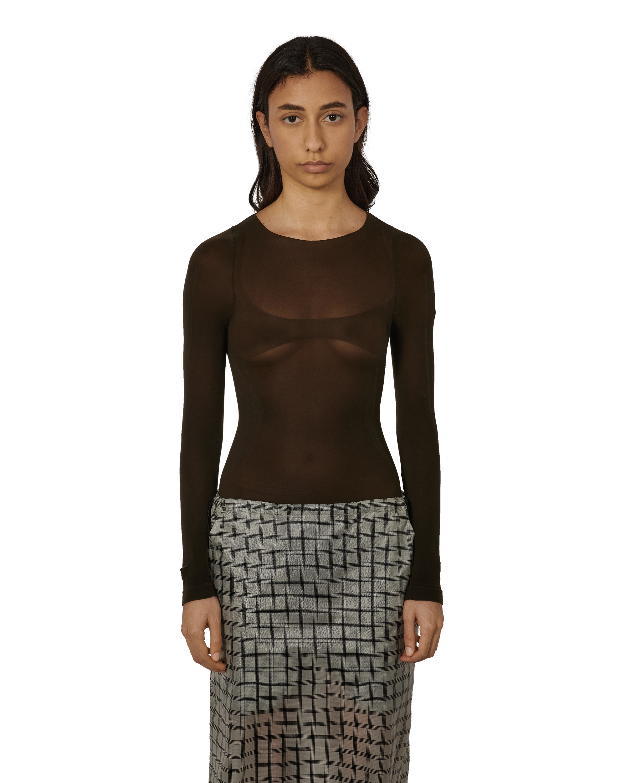 ROA Haze Ultralight Seamless See Through Long Sleeve J330836-XS/S-Brown front