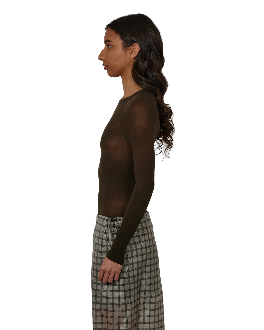 ROA Haze Ultralight Seamless See Through Long Sleeve J330836-XS/S-Brown front