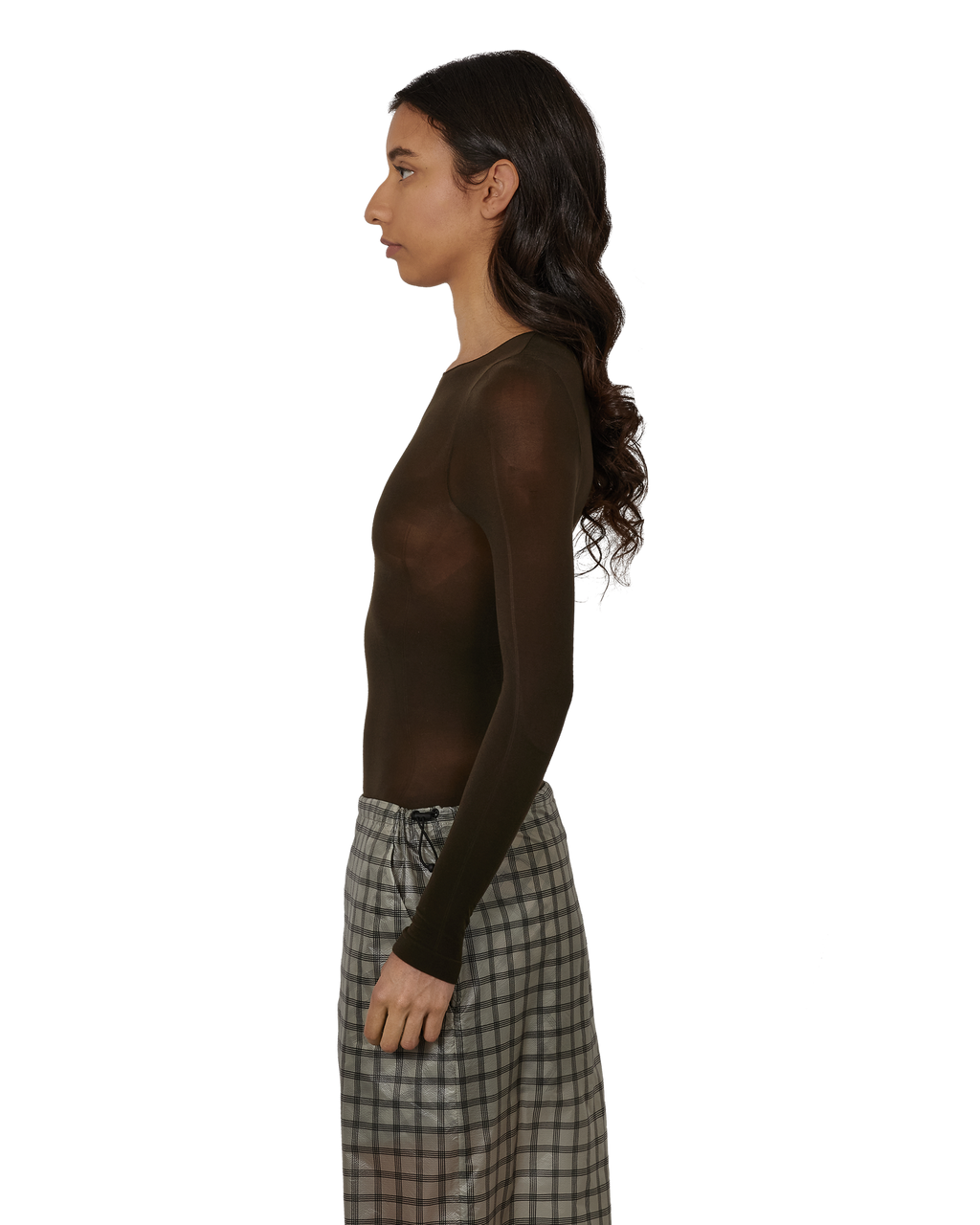 ROA Haze Ultralight Seamless See Through Long Sleeve J330836-M/L-Brown front