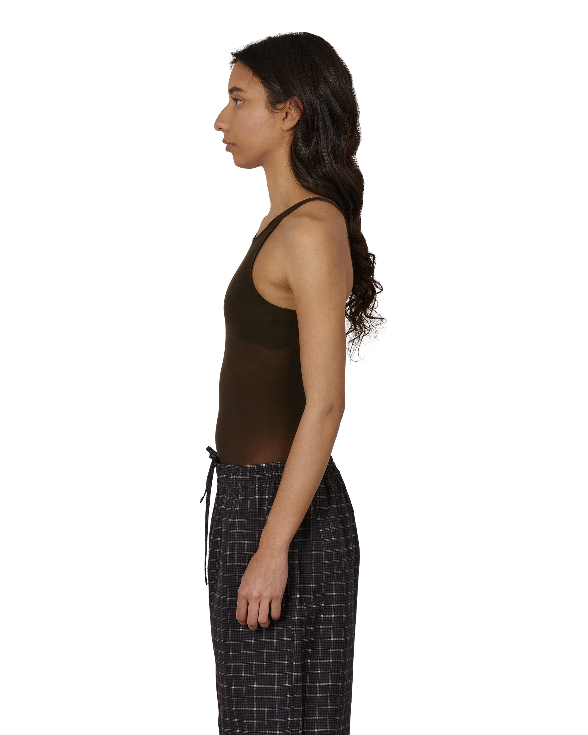 ROA Haze Ultralight Seamless See Through Tank Top J330838-XS/S-Brown 2