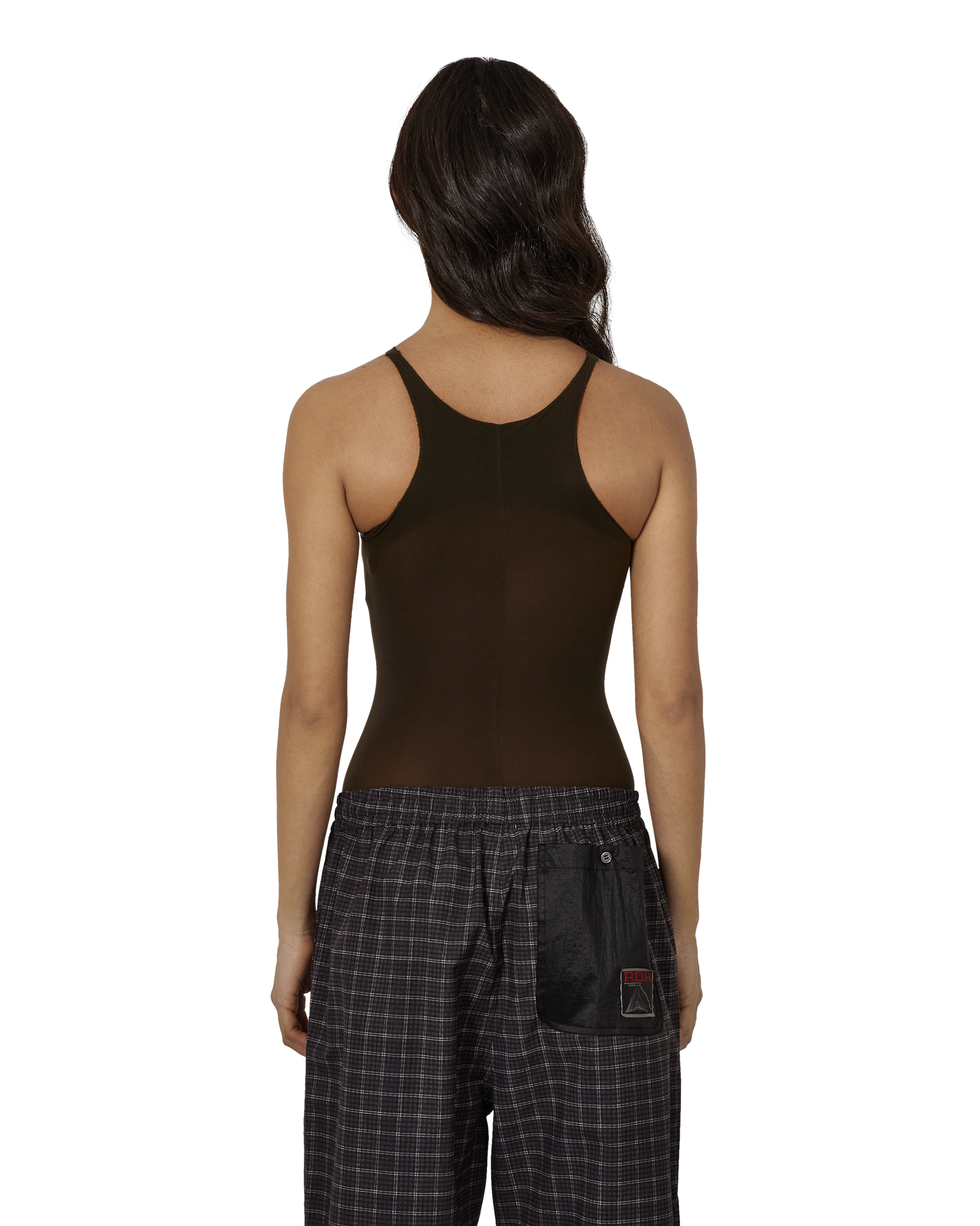 ROA Haze Ultralight Seamless See Through Tank Top J330838-XS/S-Brown 3