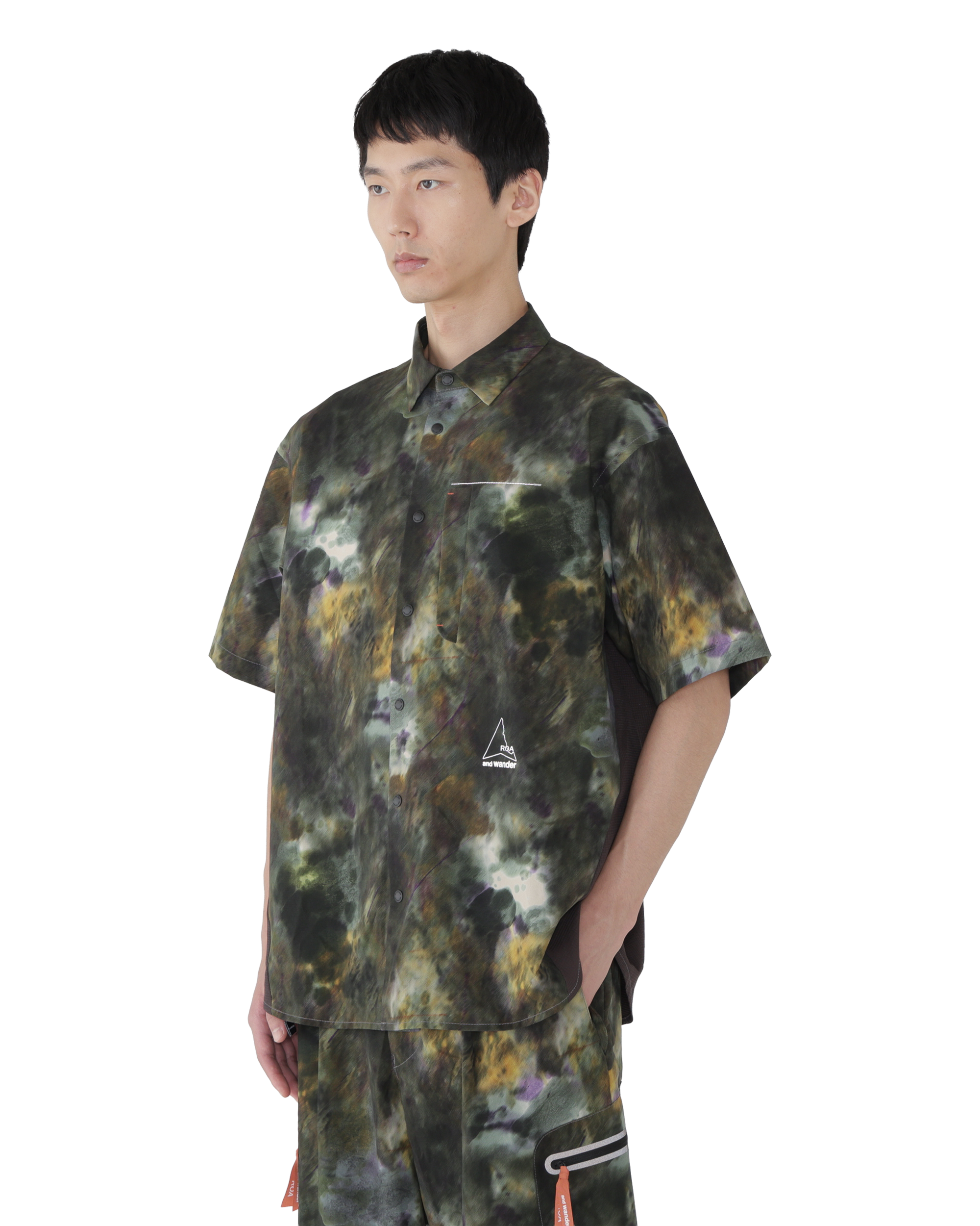 ROA ROA x and wander Printed Breathable Shirt J334833-S-Multicolor 2
