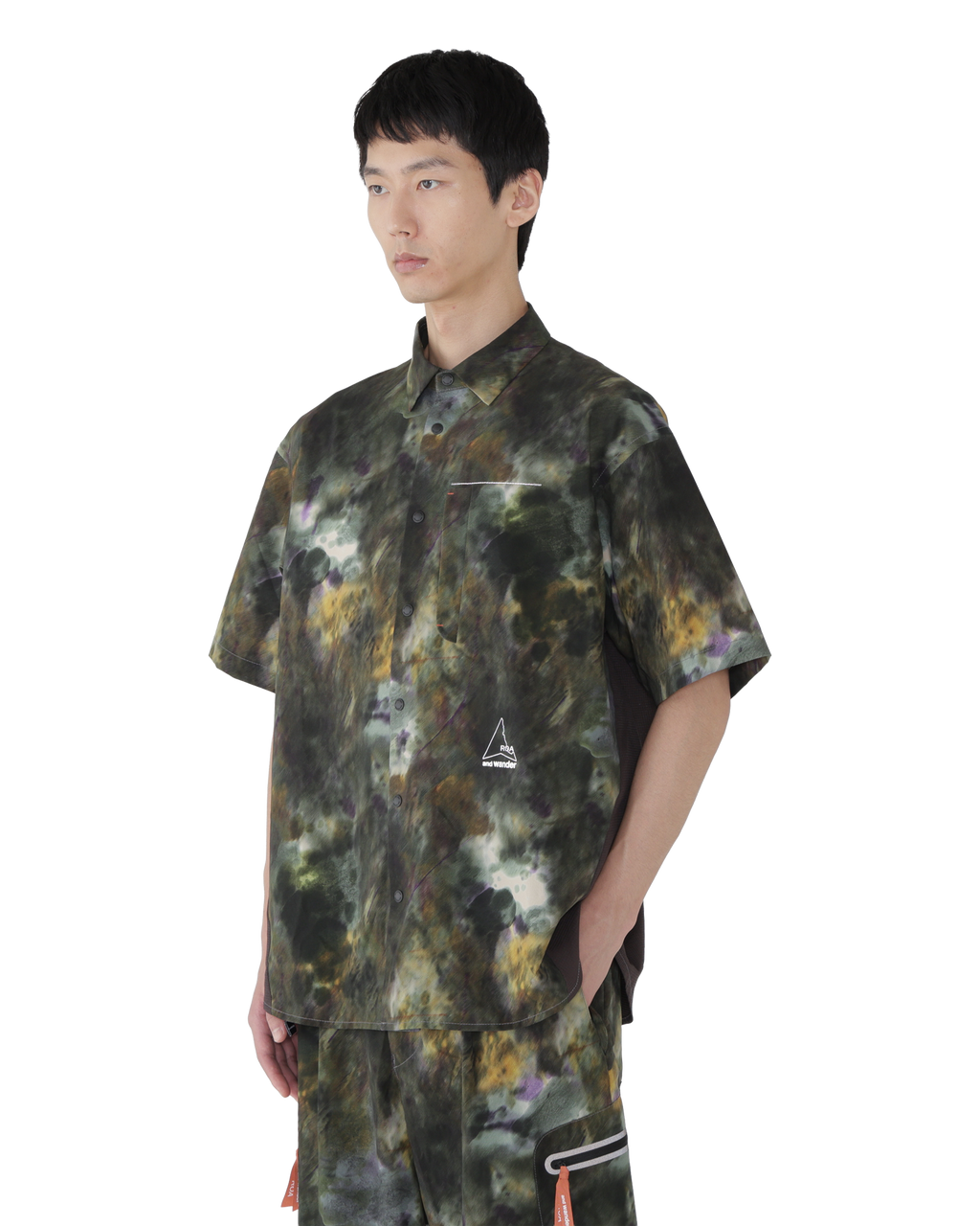 ROA ROA x and wander Printed Breathable Shirt J334833-S-Multicolor front