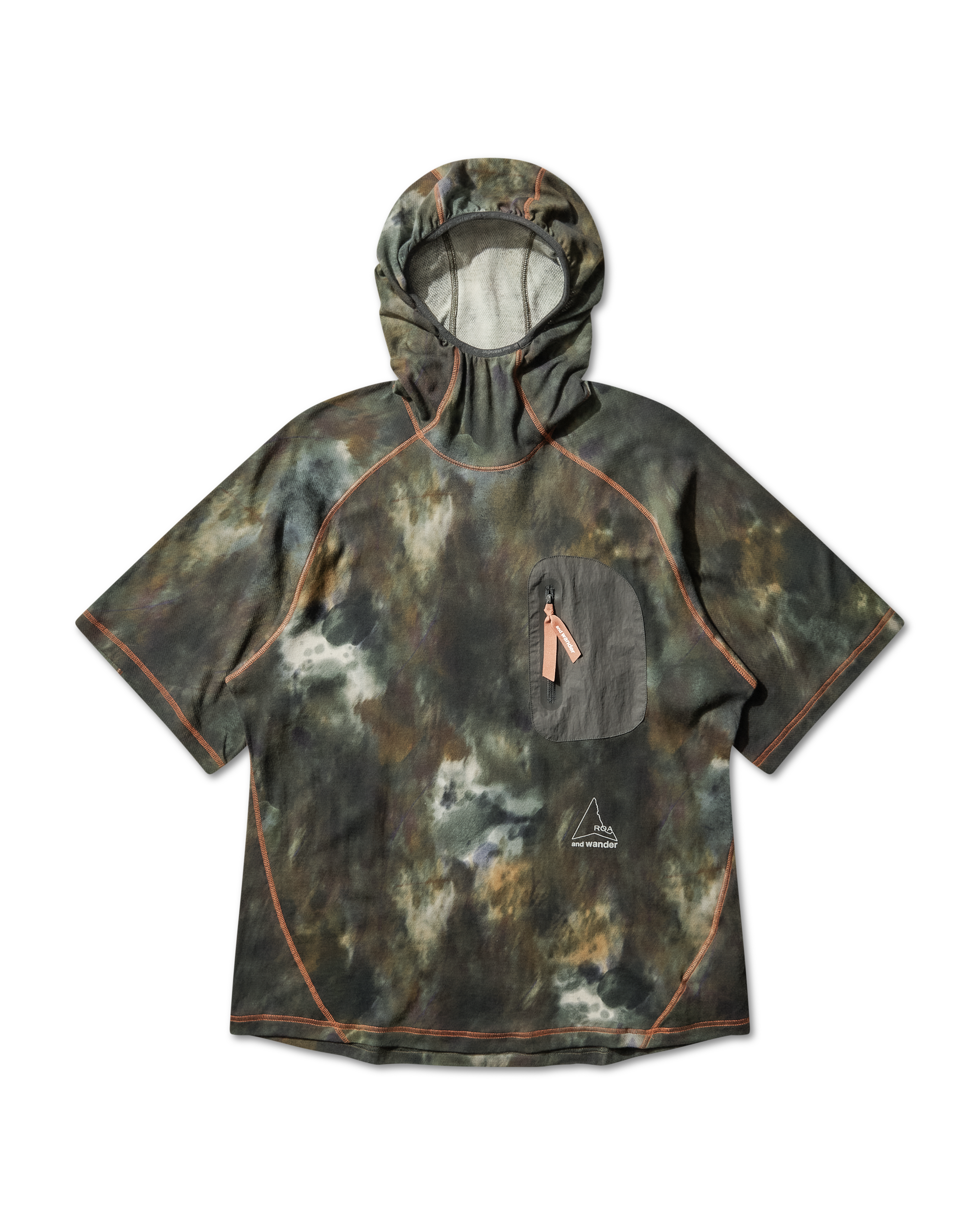 ROA ROA x and wander Printed Hoodie T-Shirt J334834-S-Multicolor 5