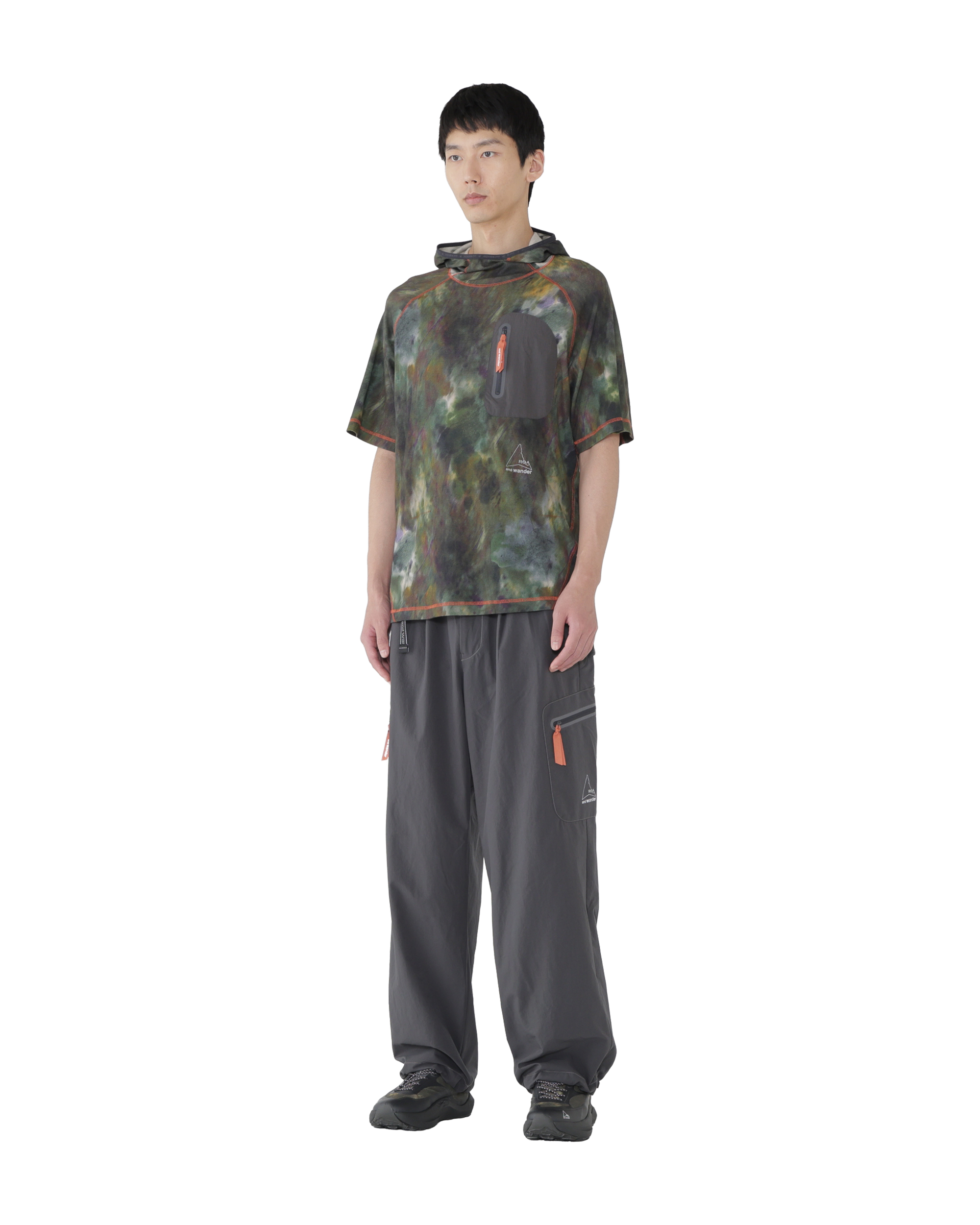 ROA ROA x and wander Printed Hoodie T-Shirt J334834-S-Multicolor front