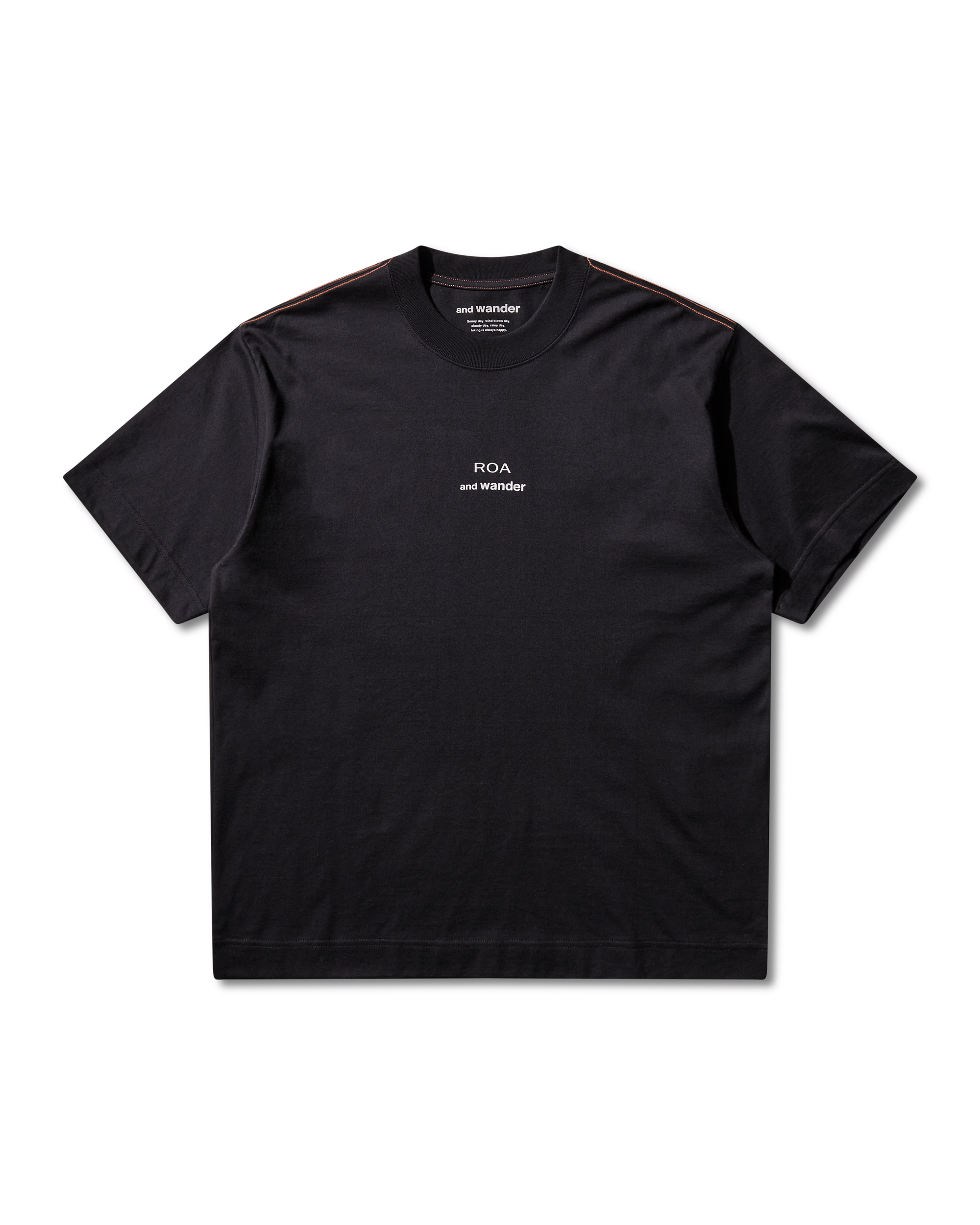ROA ROA x and wander Logo Printed T-Shirt J334835-S-Black 5