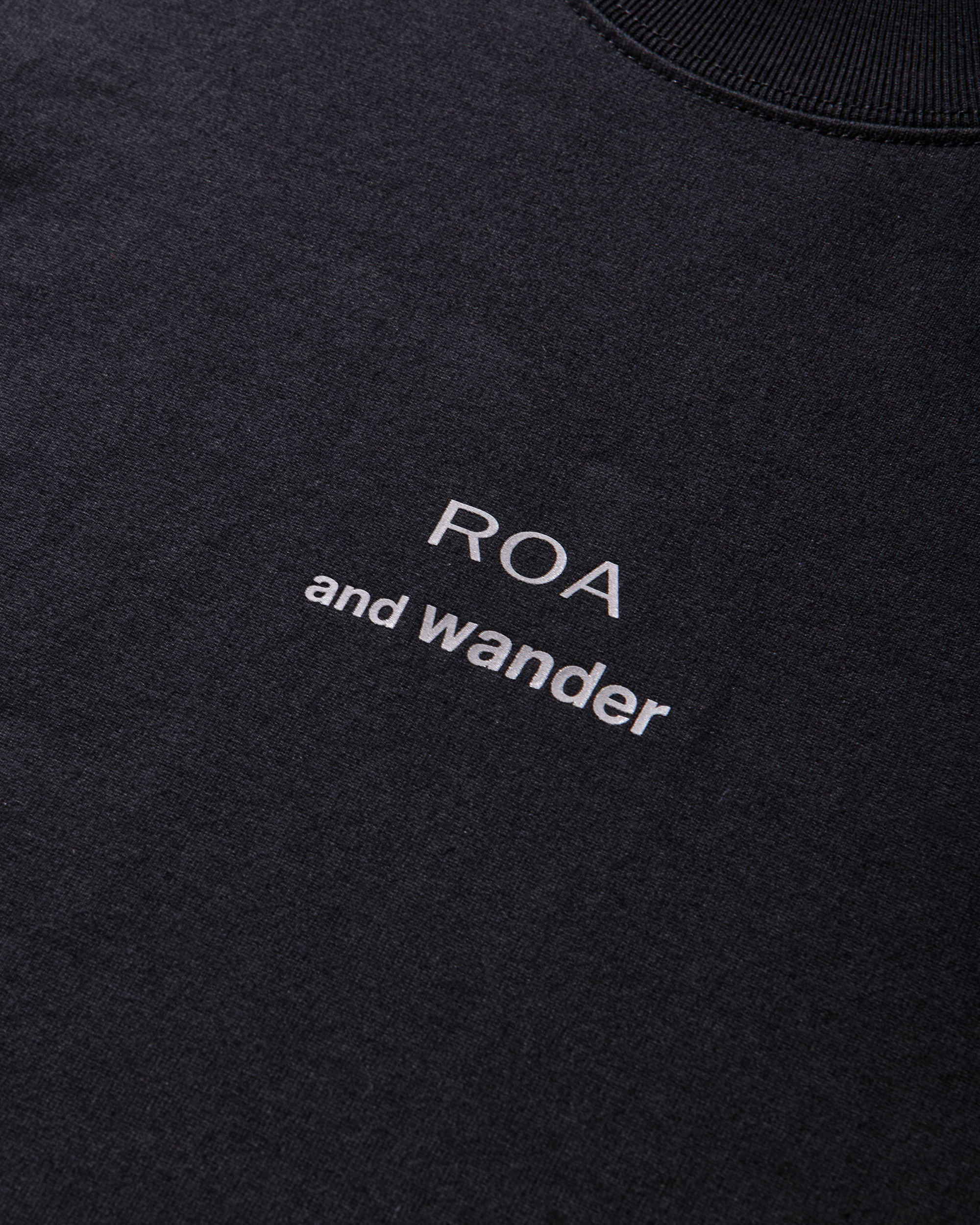 ROA ROA x and wander Logo Printed T-Shirt J334835-S-Black 7
