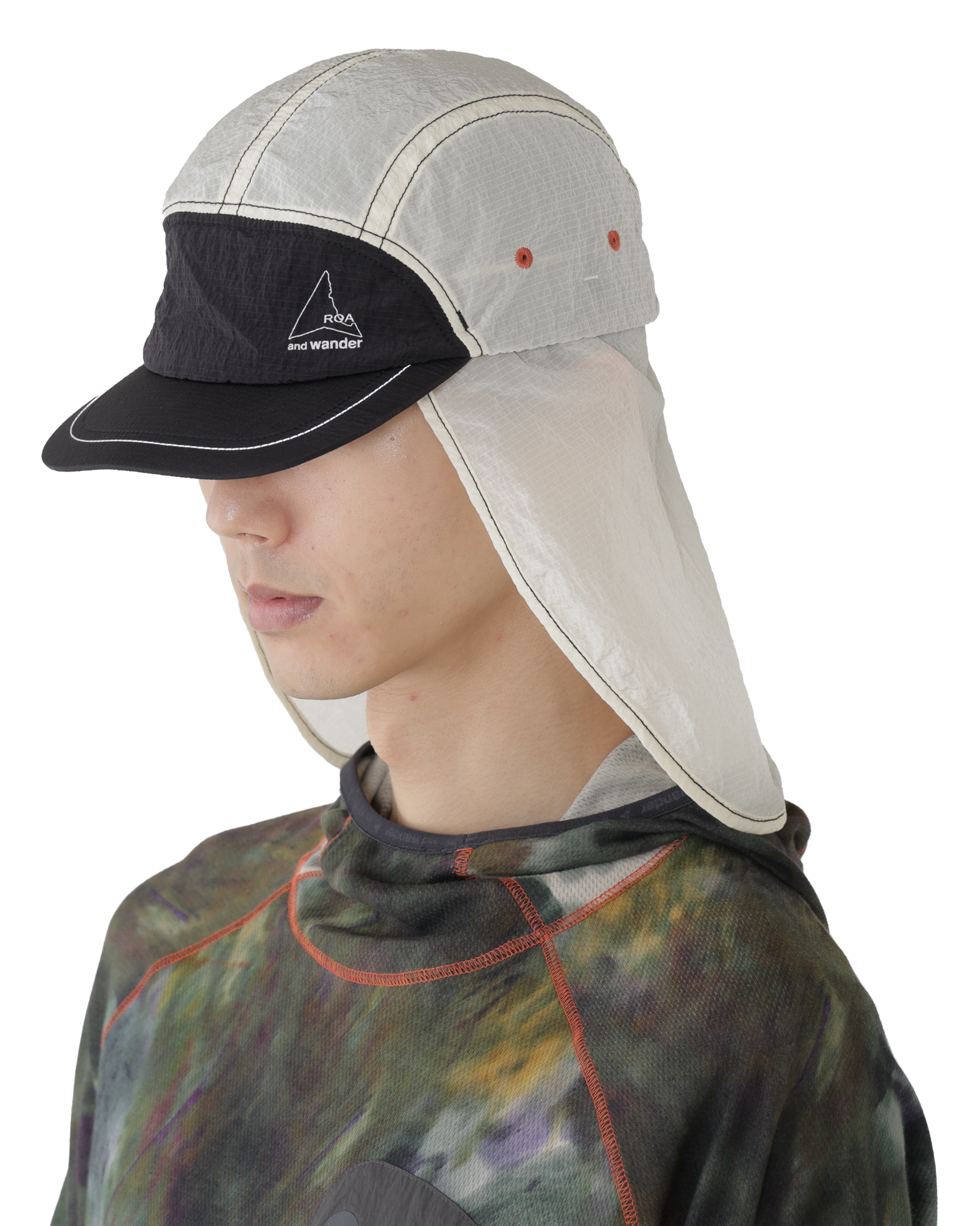ROA ROA x and wander Ripstop Wind Cap J334837-ONE SIZE-White 2