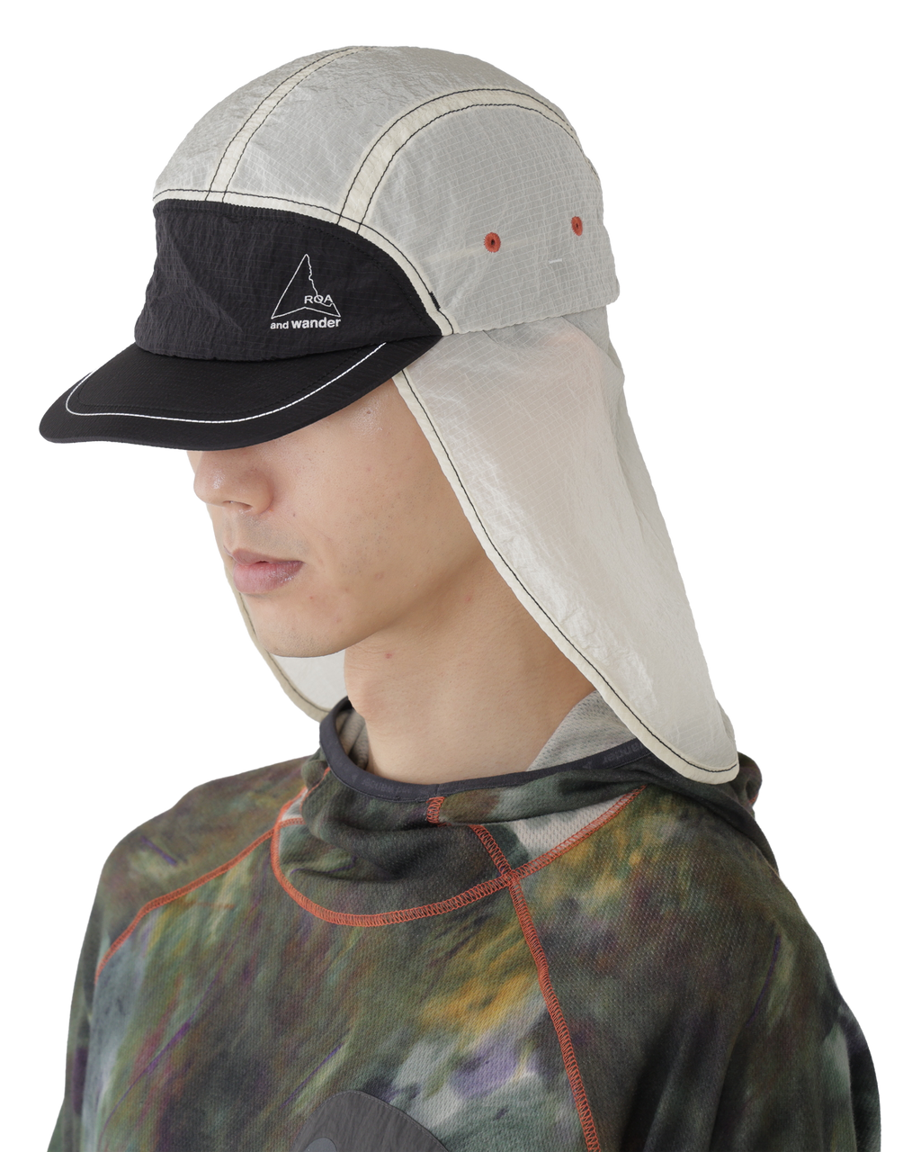 ROA ROA x and wander Ripstop Wind Cap J334837-ONE SIZE-White 1