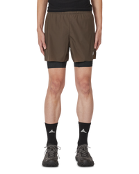 Thumbnail Helder 5 Inch 2-in-1 Running Shorts Brown