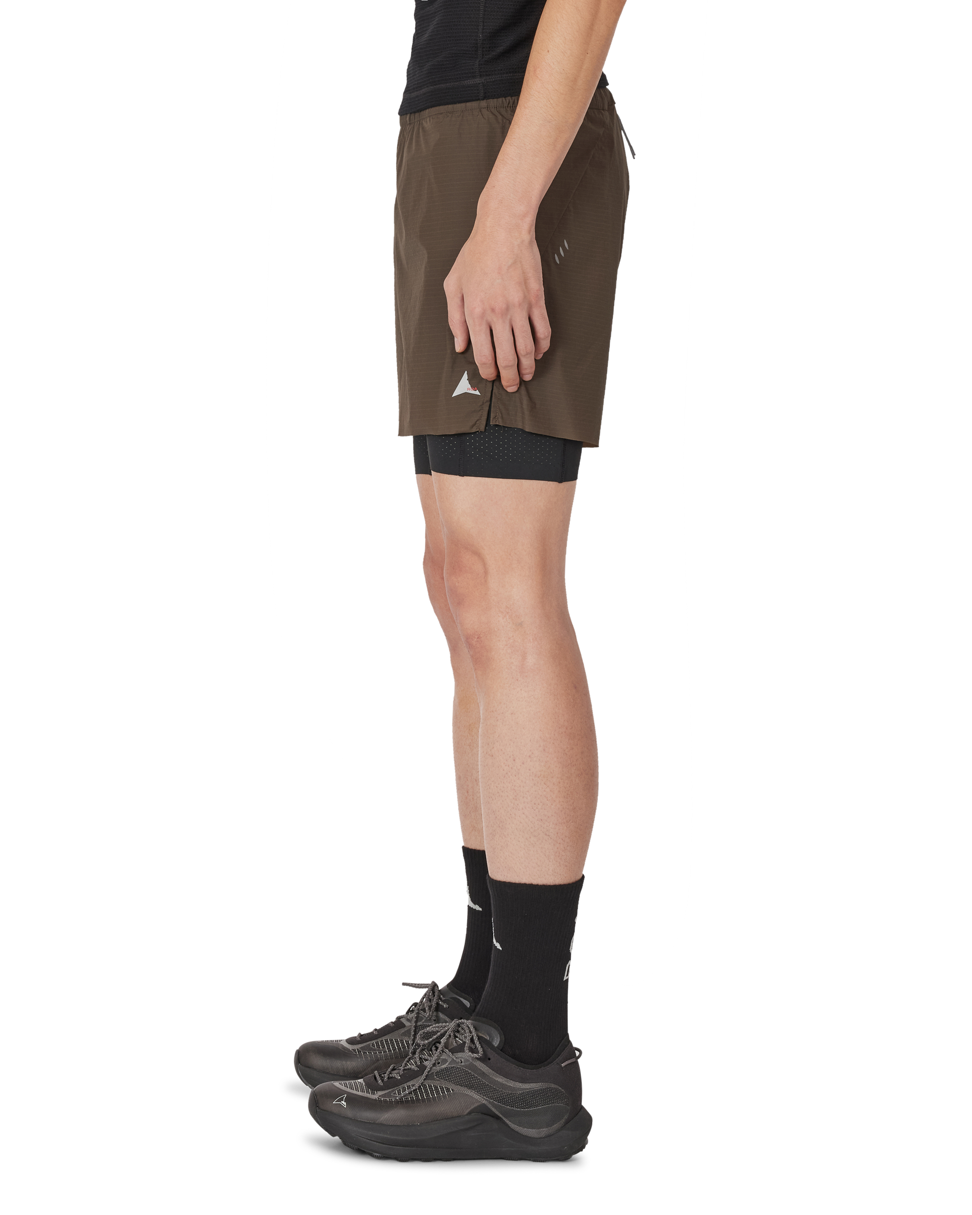 ROA Helder 5 Inch 2-in-1 Running Shorts J339707-S-Brown 2