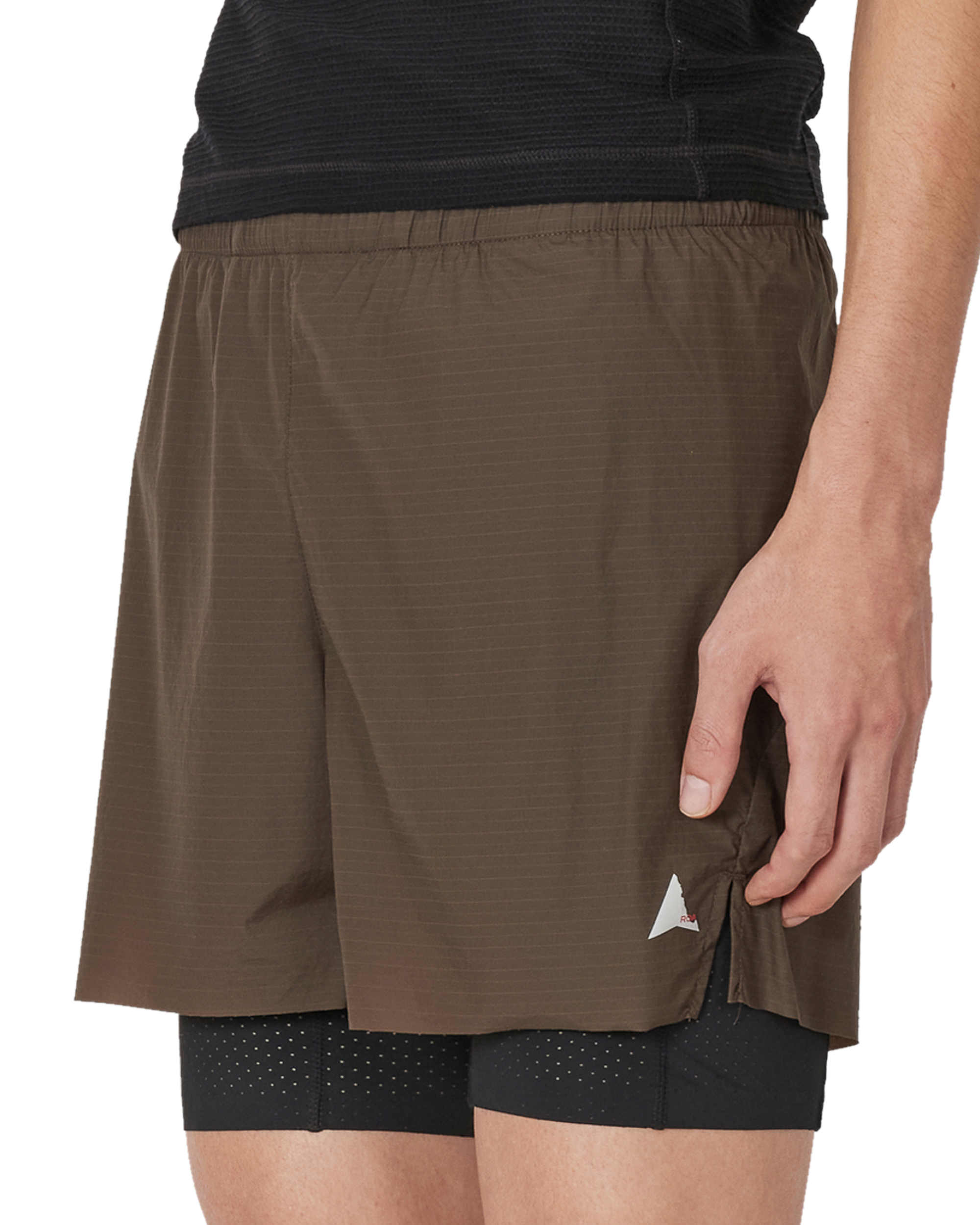 ROA Helder 5 Inch 2-in-1 Running Shorts J339707-S-Brown 5