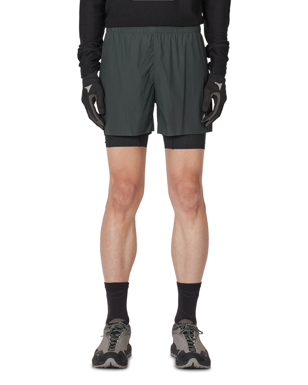 ROA Helder 5 Inch 2-in-1 Running Shorts J339708-M-Green front