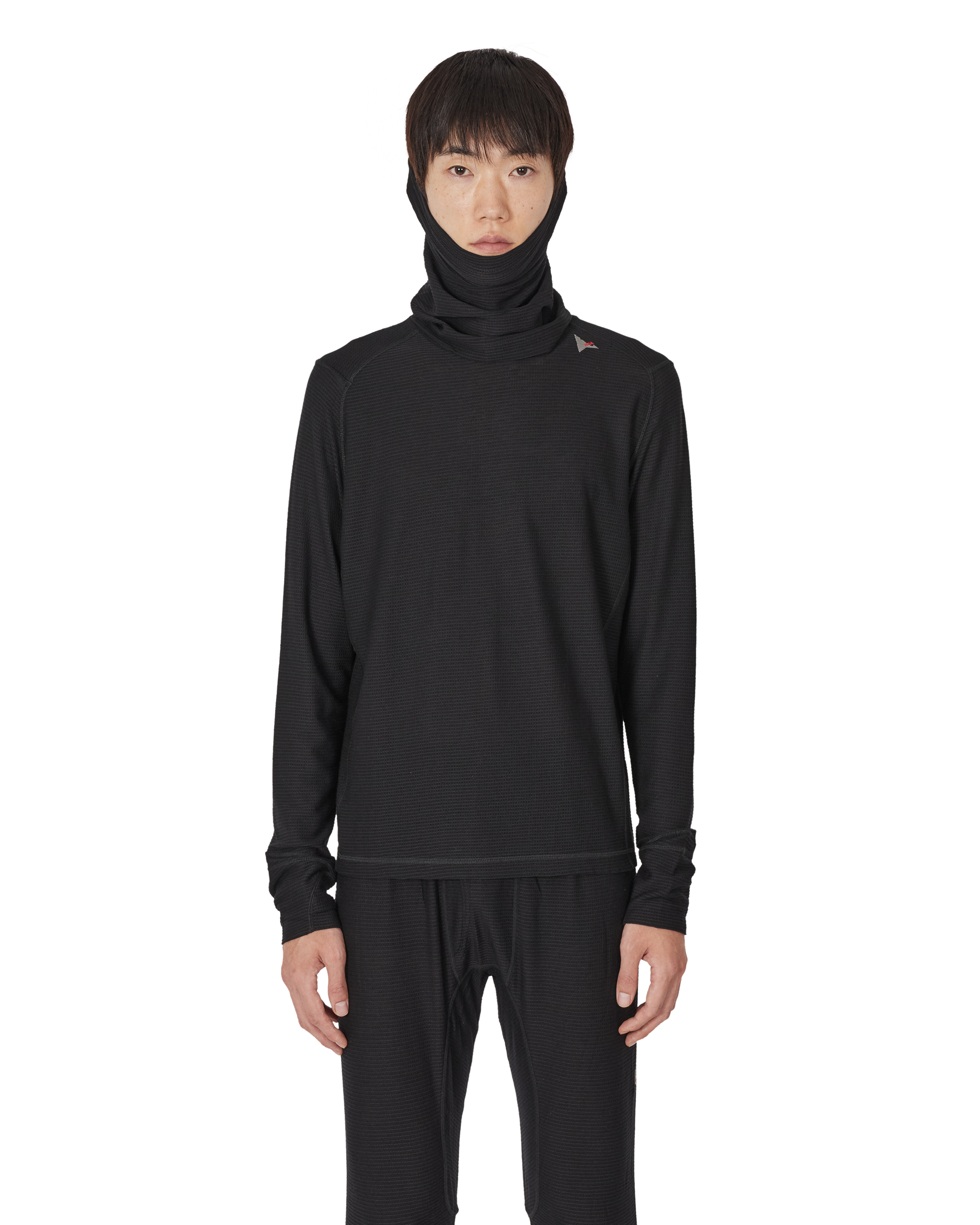 ROA Ashi Wool Tencel Baselayer Long Sleeve J339715-L-Black front