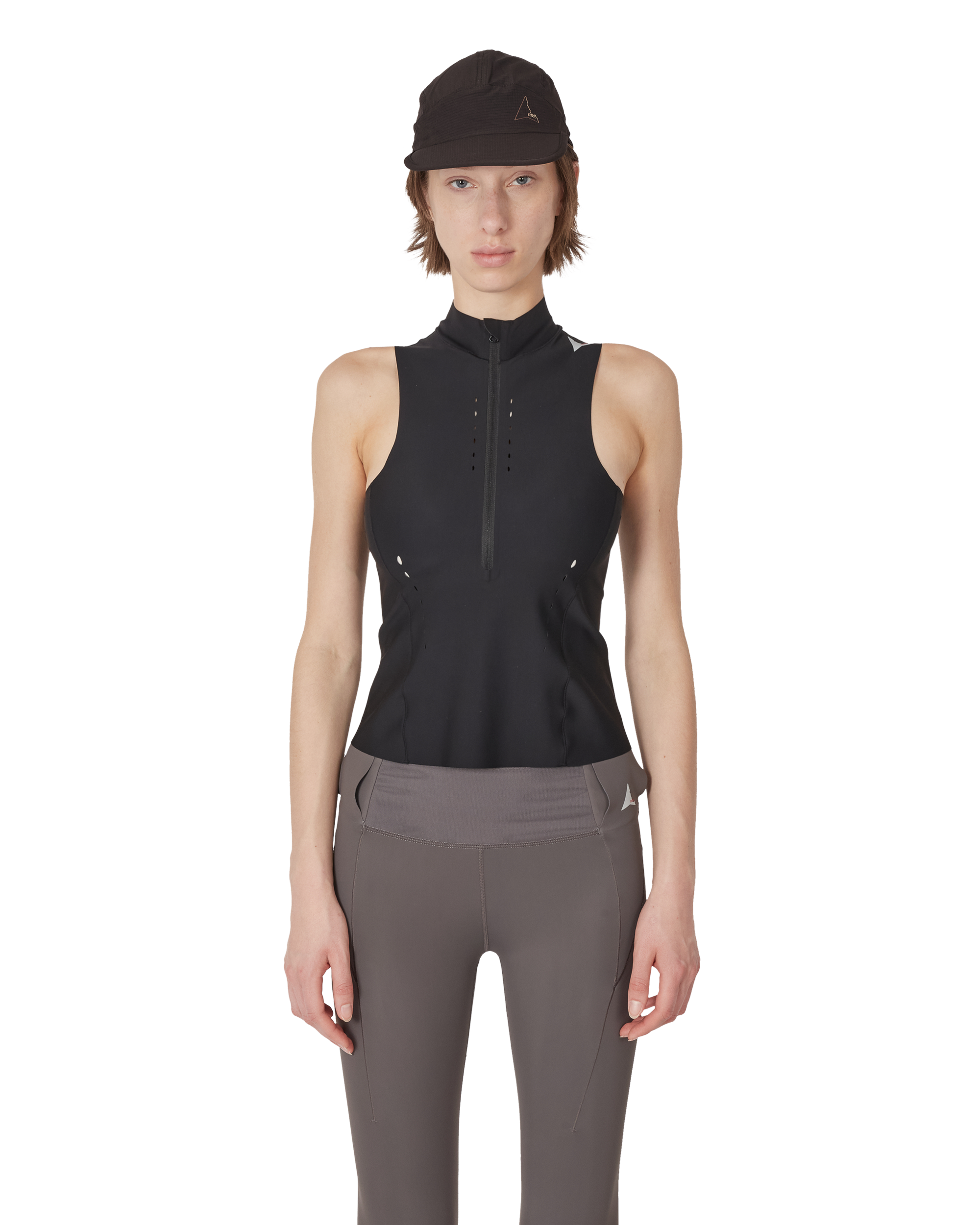 ROA Gator Compression Half Zip Tank Top J339717-XS-Black front