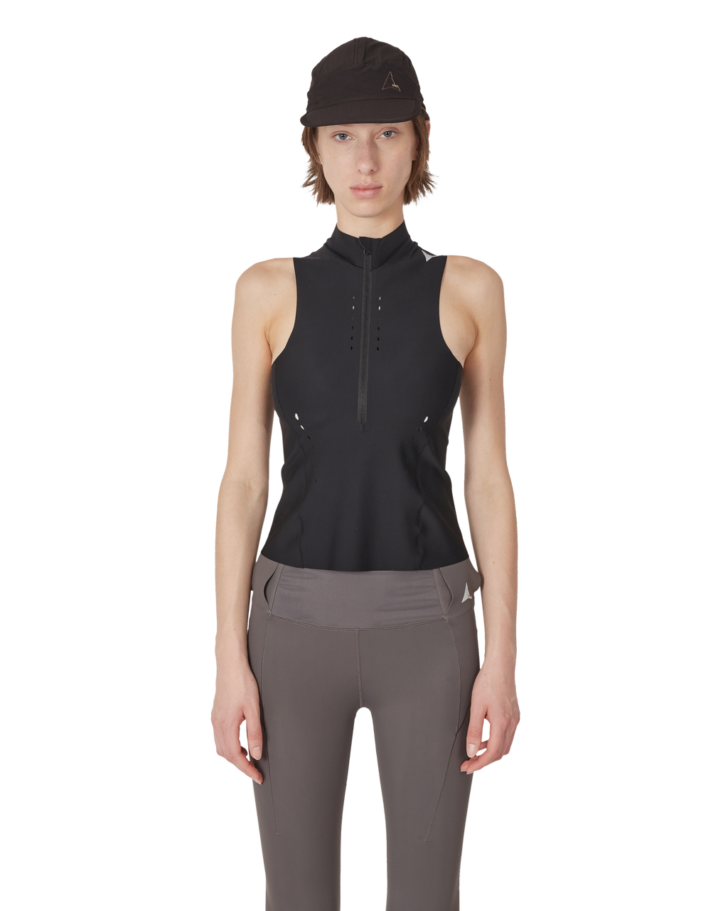 ROA Gator Compression Half Zip Tank Top J339717-XS-Black front