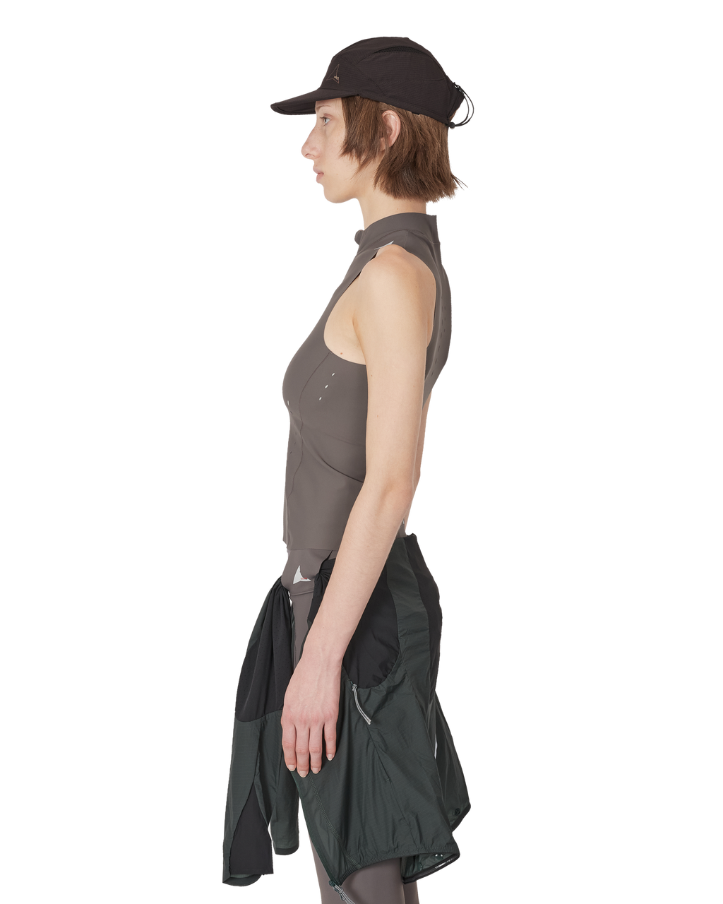 ROA Gator Compression Half Zip Tank Top J339718-S-Black front